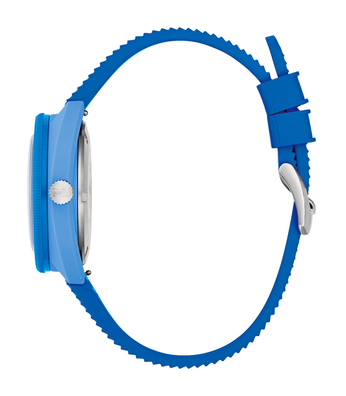 Bulova Snorkel Blue Dial Rubber Strap Watch 98B445