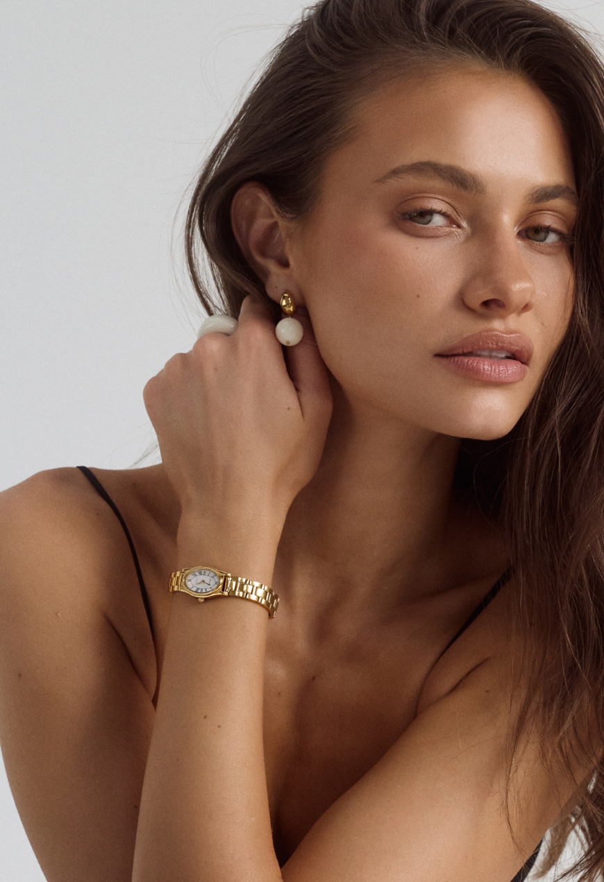 Cendré Emmeline White Dial 18K Gold Women's Watch — view 2