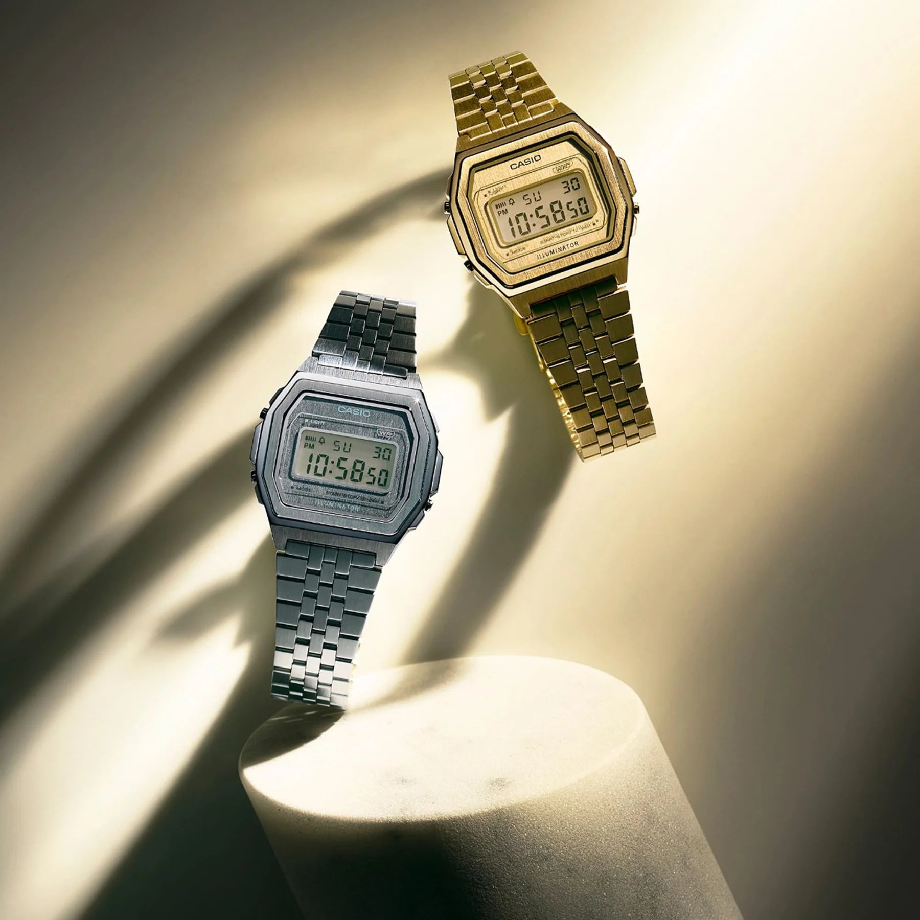 Casio Vintage Gold Stainless Steel Band Watch A1000G-9D