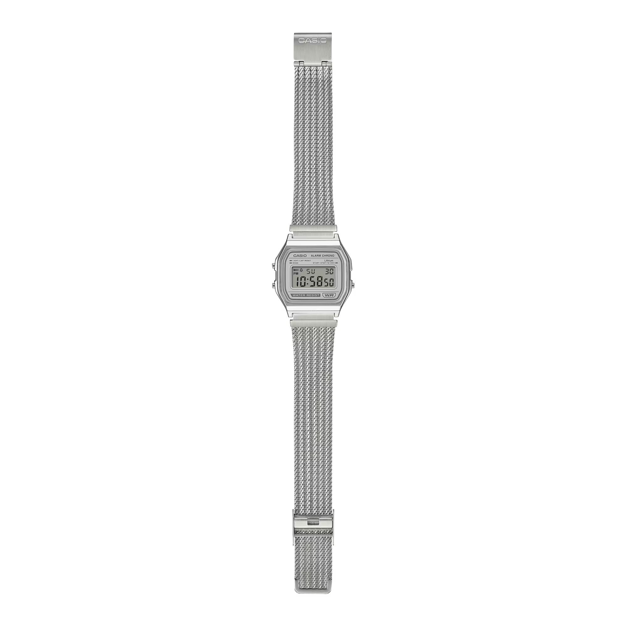 Casio Stainless Steel Digital Silver Dial Watch A158WEA-7D