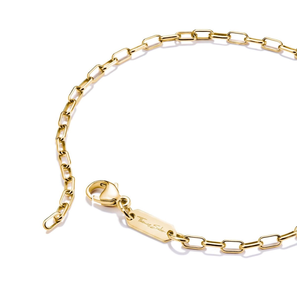 Thomas Sabo Gold-Tone Stainless Steel Paperclip Bracelet 2.3mm TA2206SY-19 TA2206SY-19 view 2