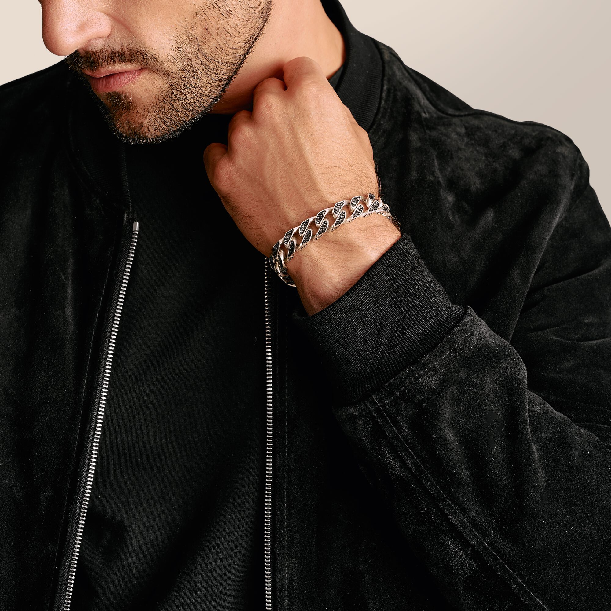 THOMAS SABO Black Pavé Bracelet Rebel Icons