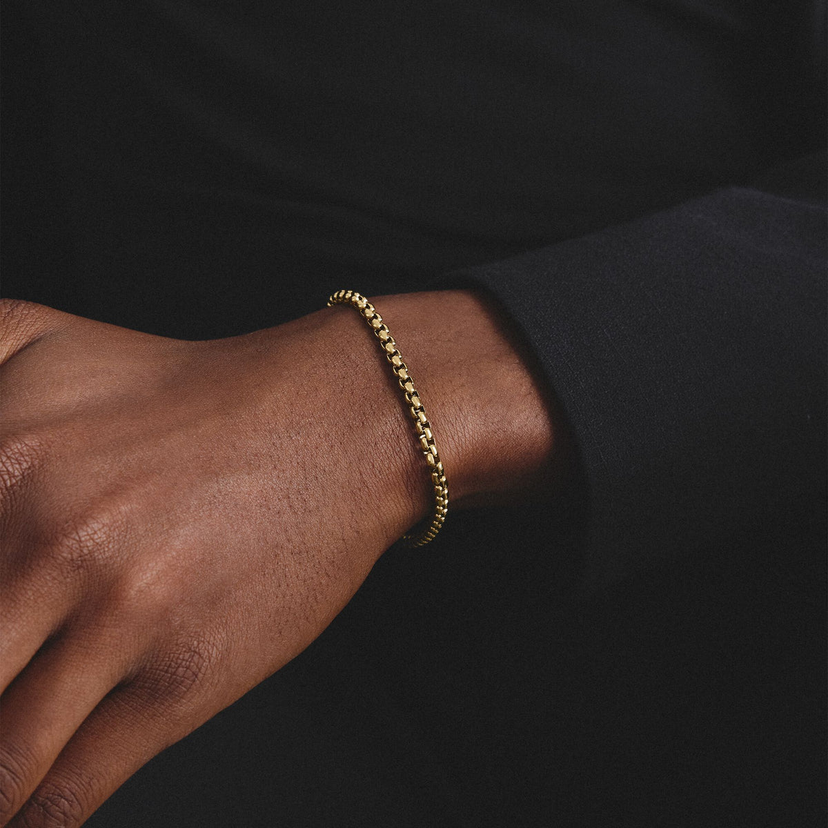 Thomas Sabo Gold-Tone Stainless Steel Box Chain Bracelet 4mm TA2250SY-16 view 3