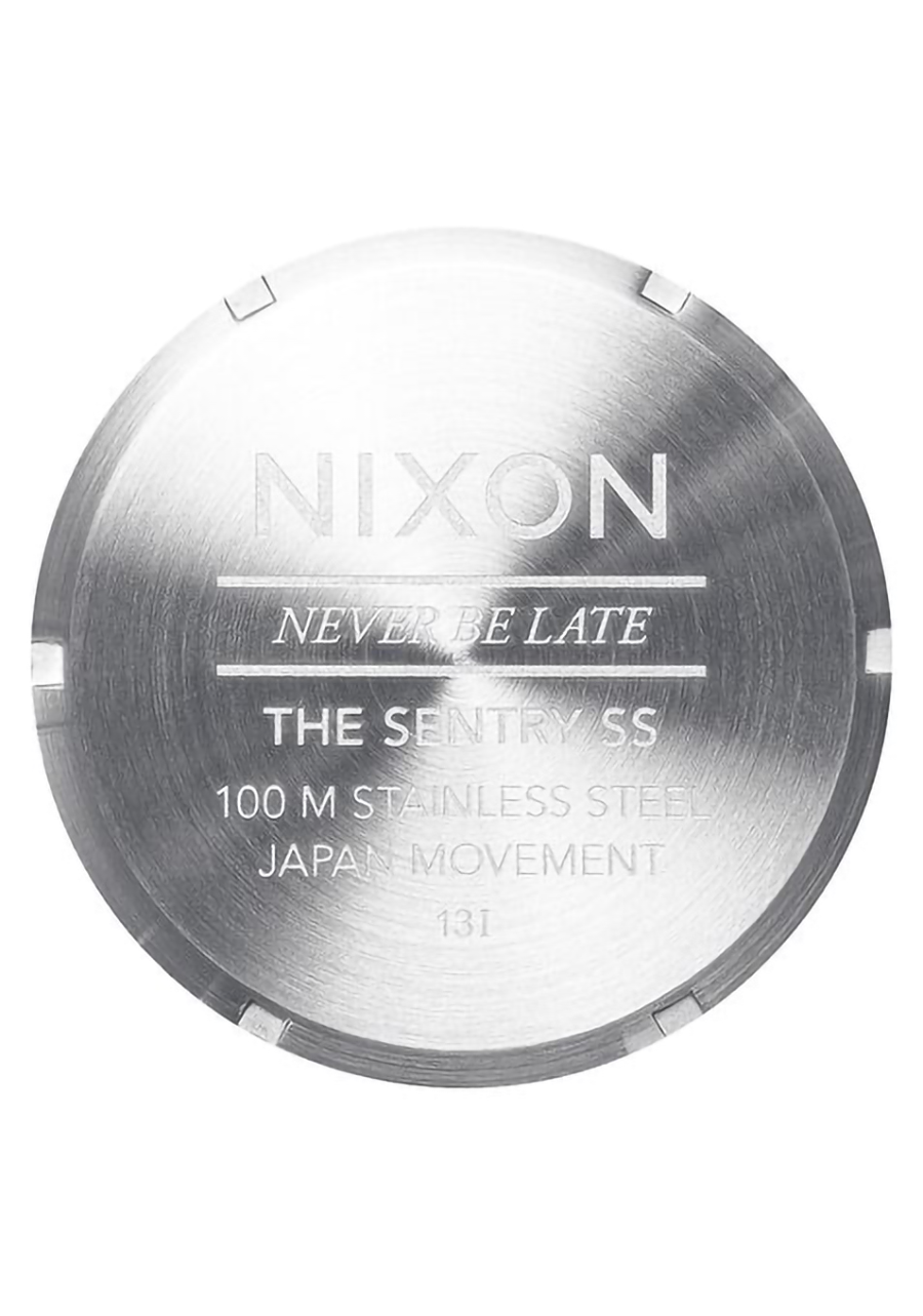 Nixon Sentry Stainless Steel Silver / Turquoise Watch A356-2084-00