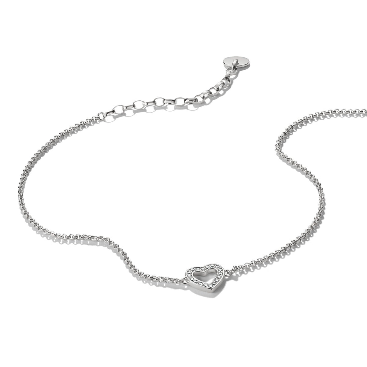 Thomas Sabo Anklet heart with zirconia