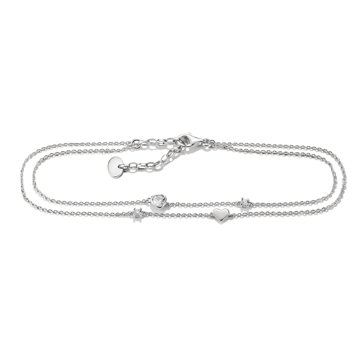 Thomas Sabo Anklet hearts with zirconia