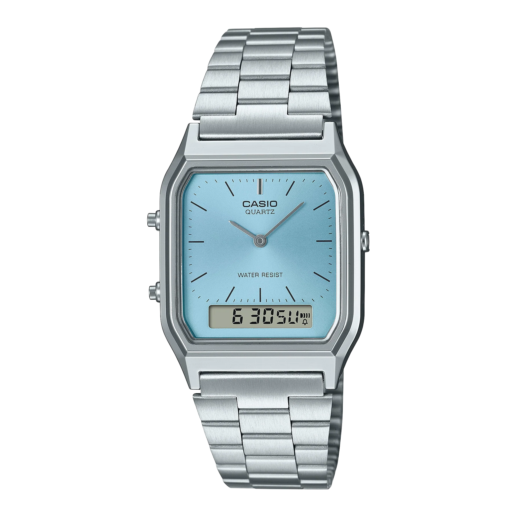Casio Classic Vintage Stainless Steel Turquoise Dial Watch AQ230A-2A1