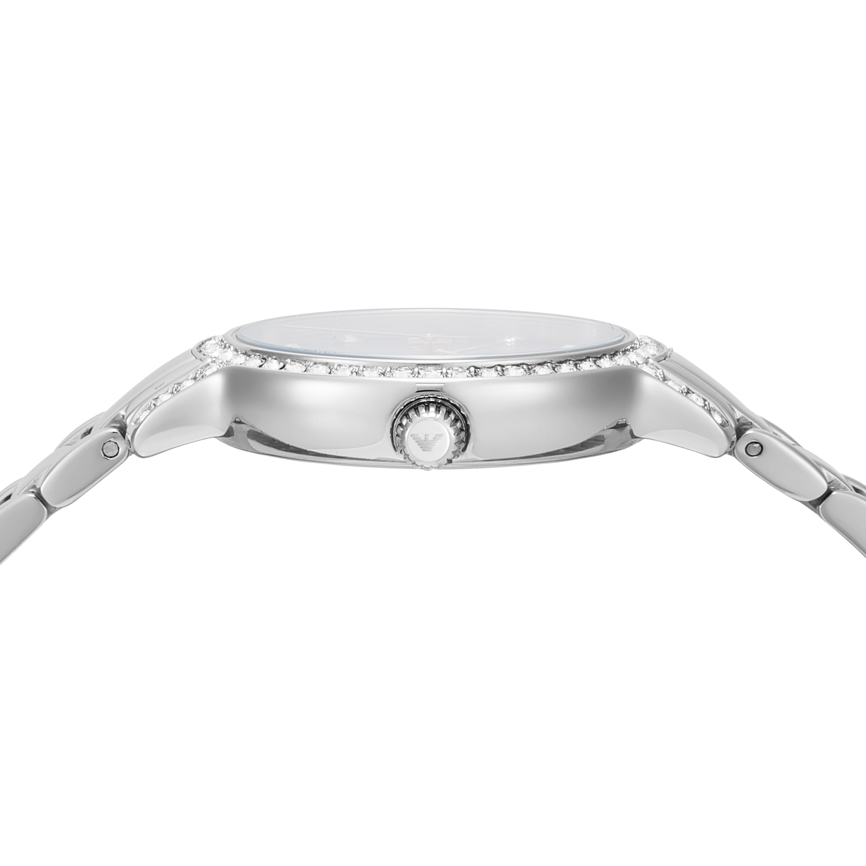 Armani Three-Hand Silver Stainless Steel Blue Dial Watch AR11585