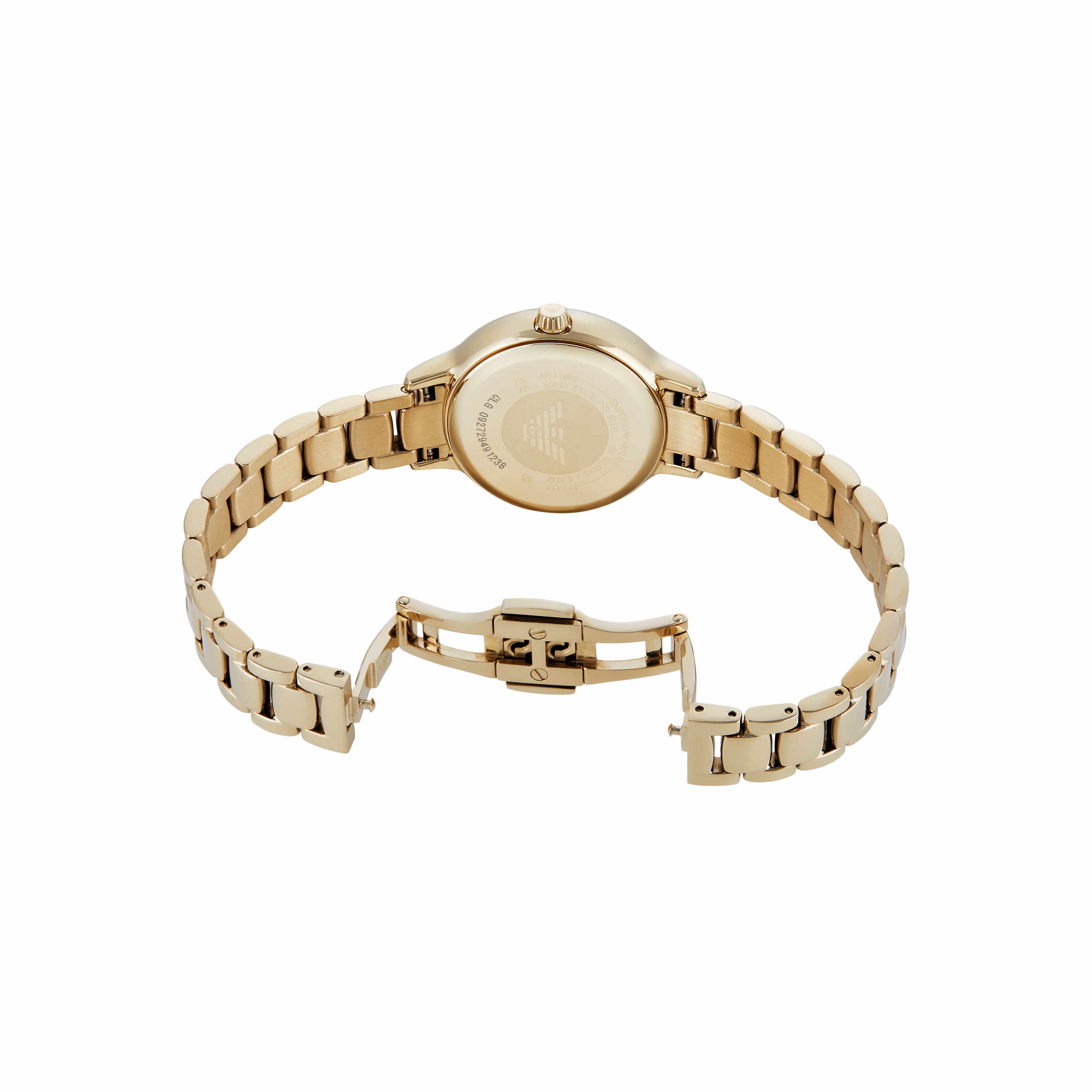 Armani Gold Tone Stainless Steel Mother of Pearl Dial Watch AR11652