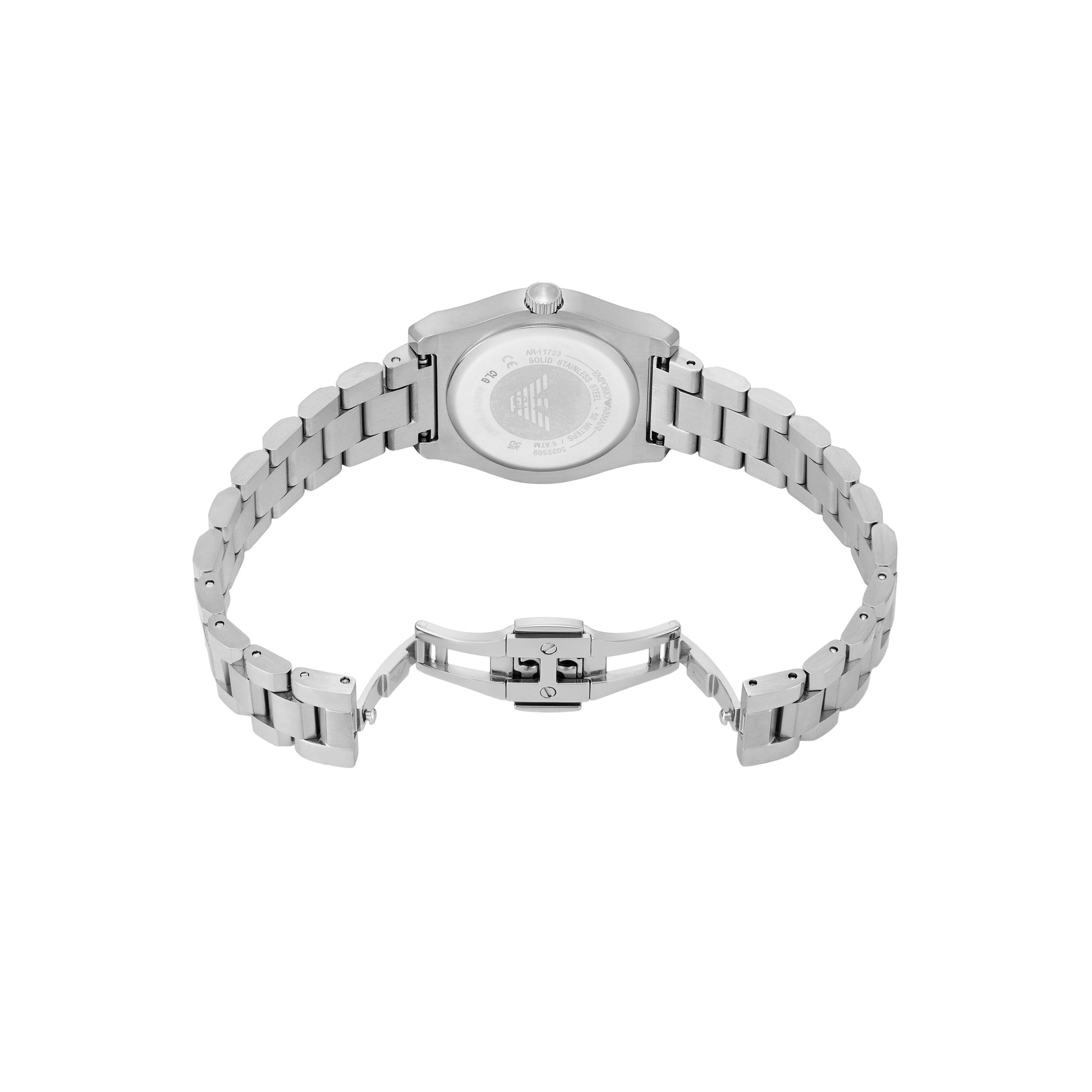 Emporio Armani Three Hand Stainless Steel Watch AR11723