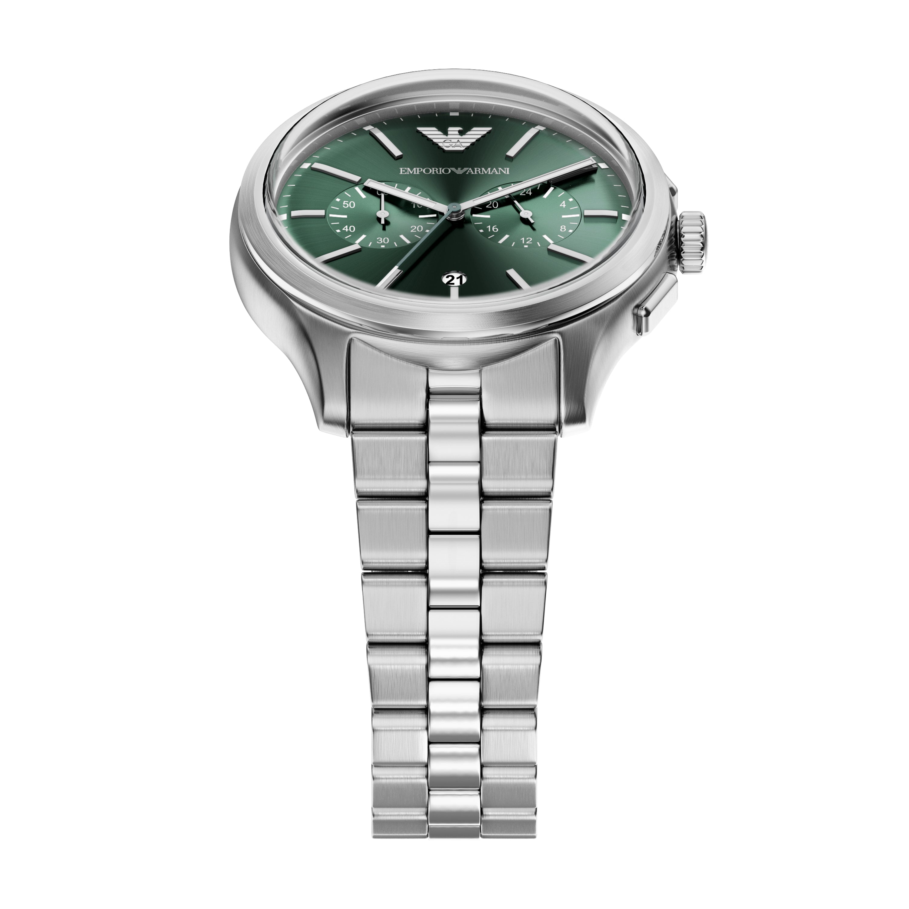 Emporio Armani Green Dial Stainless Steel Watch AR11746