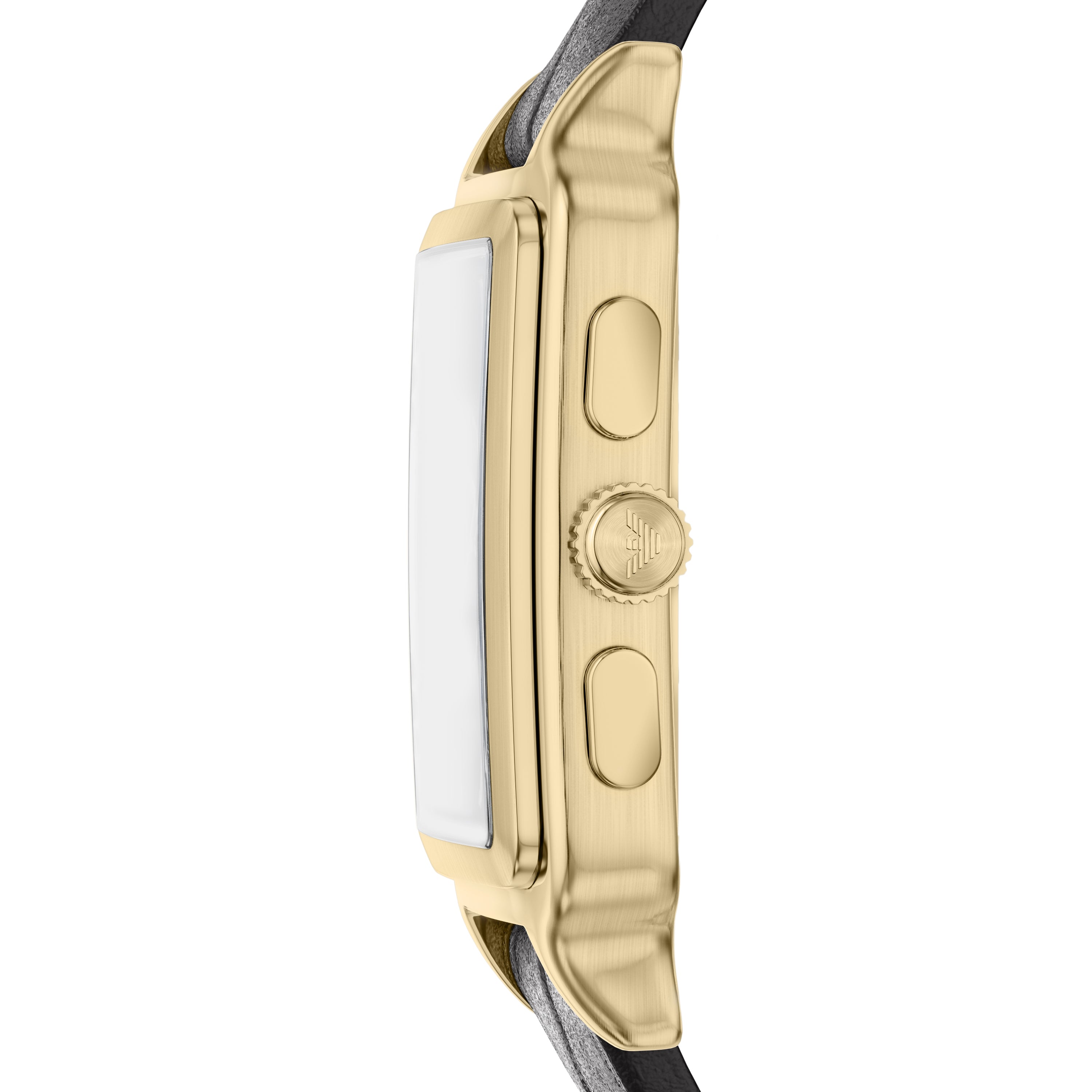 Emporio Armani Black Dial Leather Strap Watch AR11753