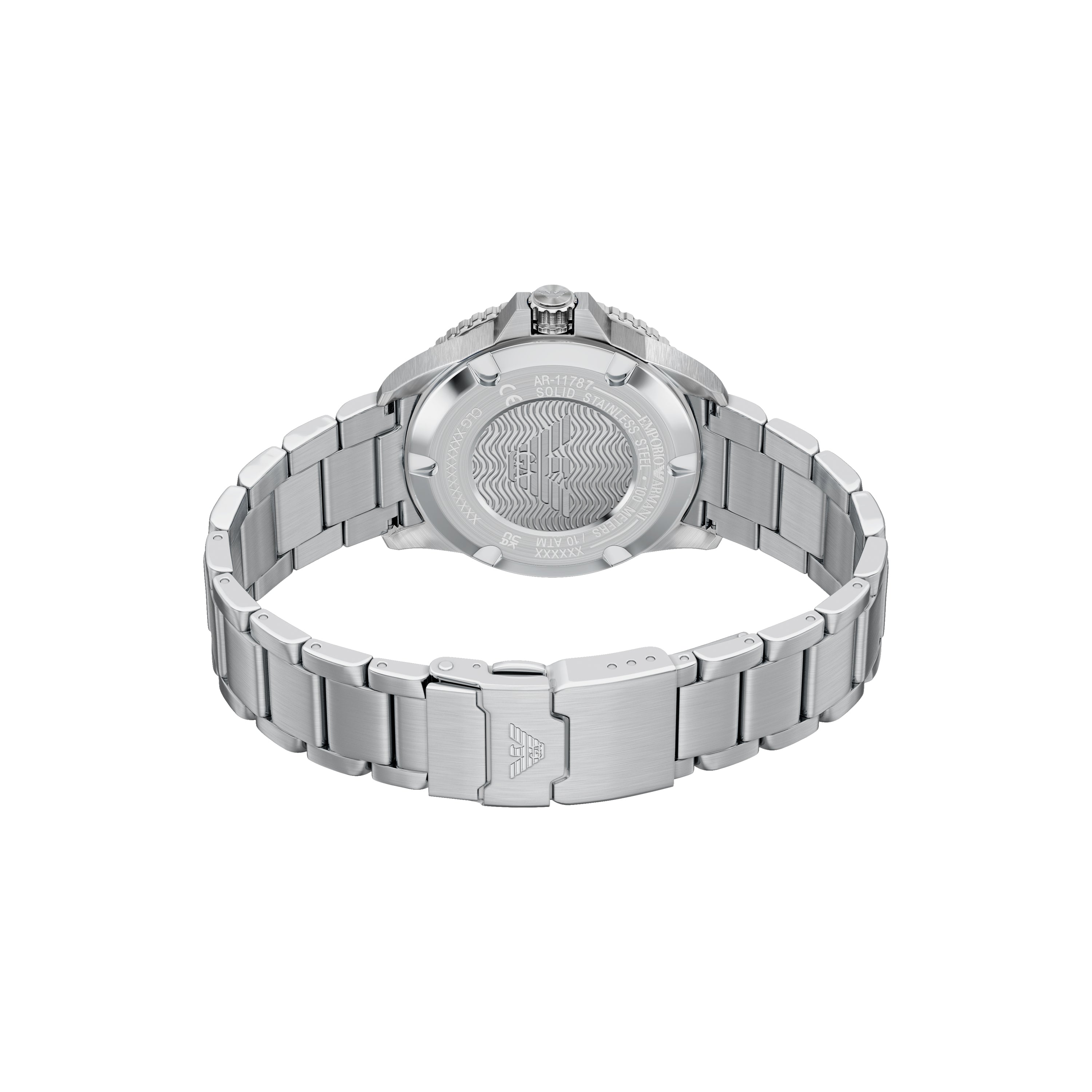 Emporio Armani Black Dial Stainless Steel Watch AR11787