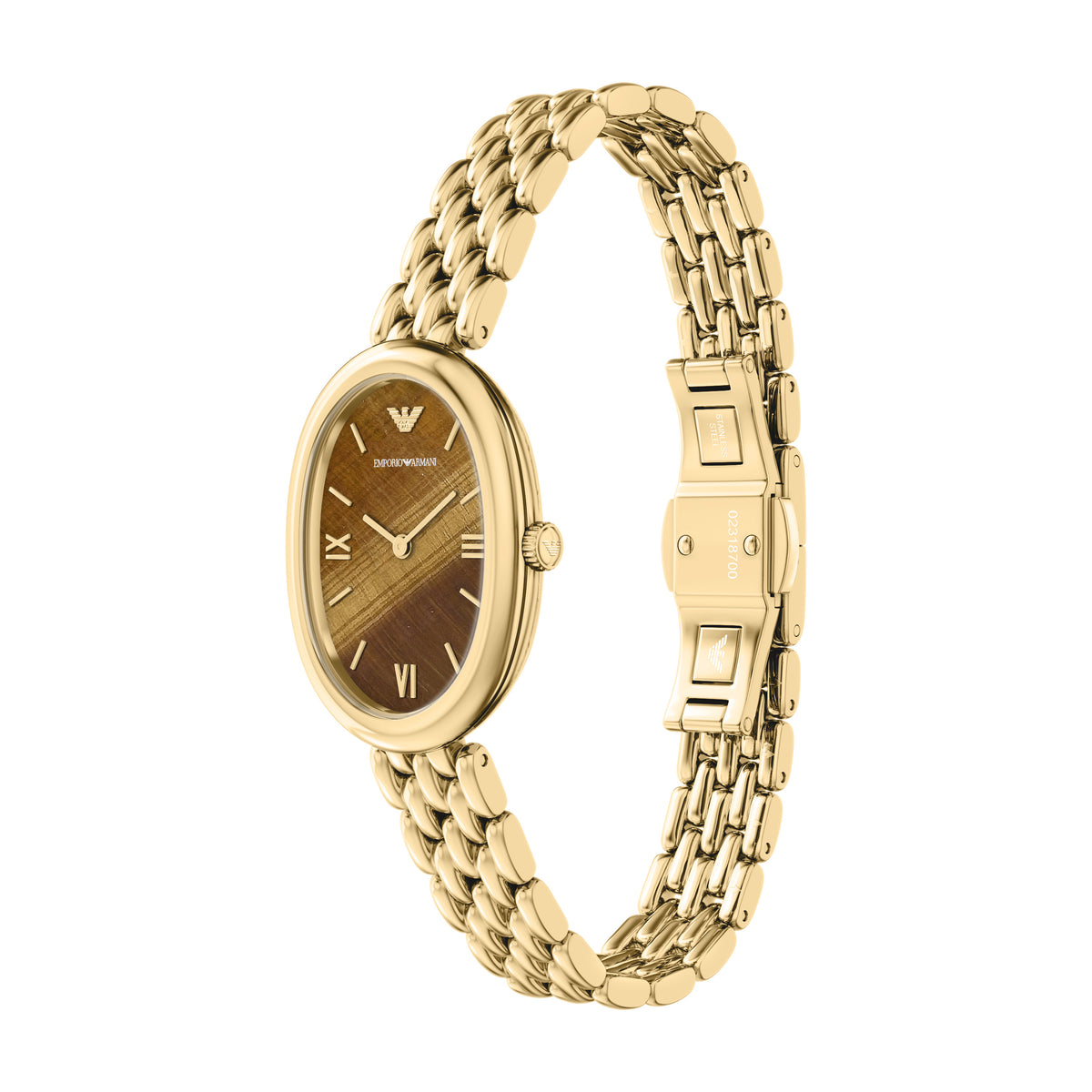 Emporio Armani Sinfonia Tiger's Eye AR11843 angled view