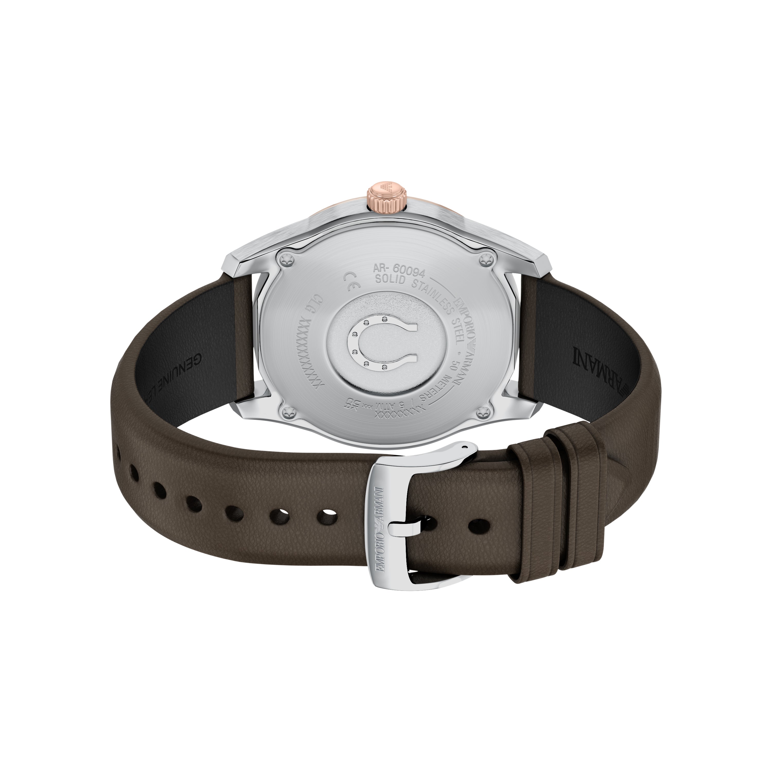 Emporio Armani Antonio Brown Leather Strap Watch AR60094