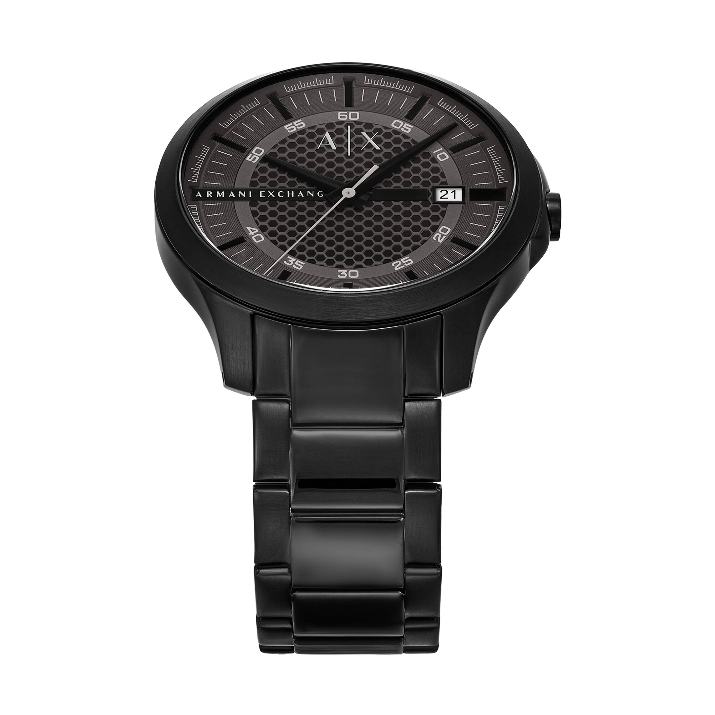 Armani Exchange Black Stainless Steel Black Dial Watch AX2464