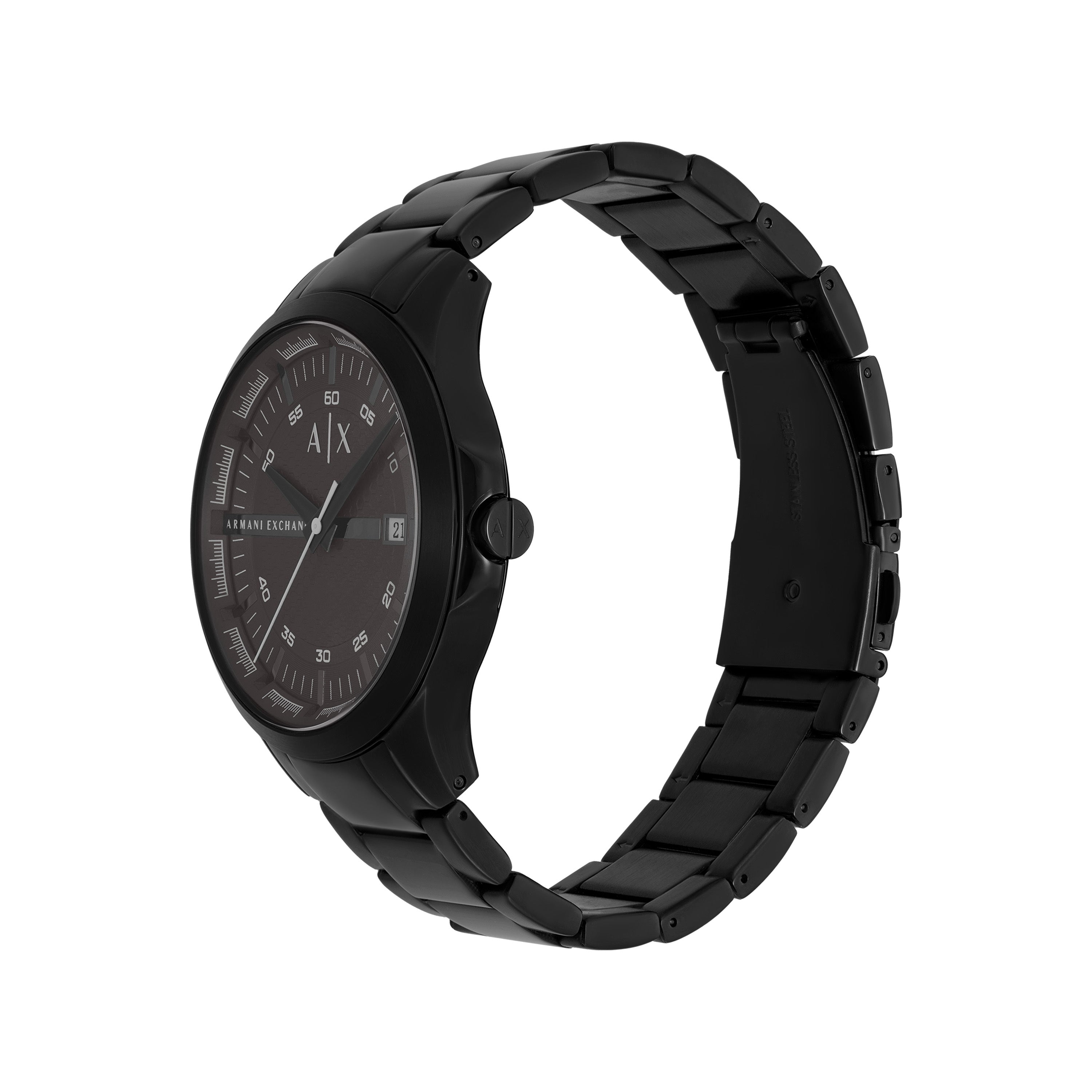 Armani Exchange Black Stainless Steel Black Dial Watch AX2464