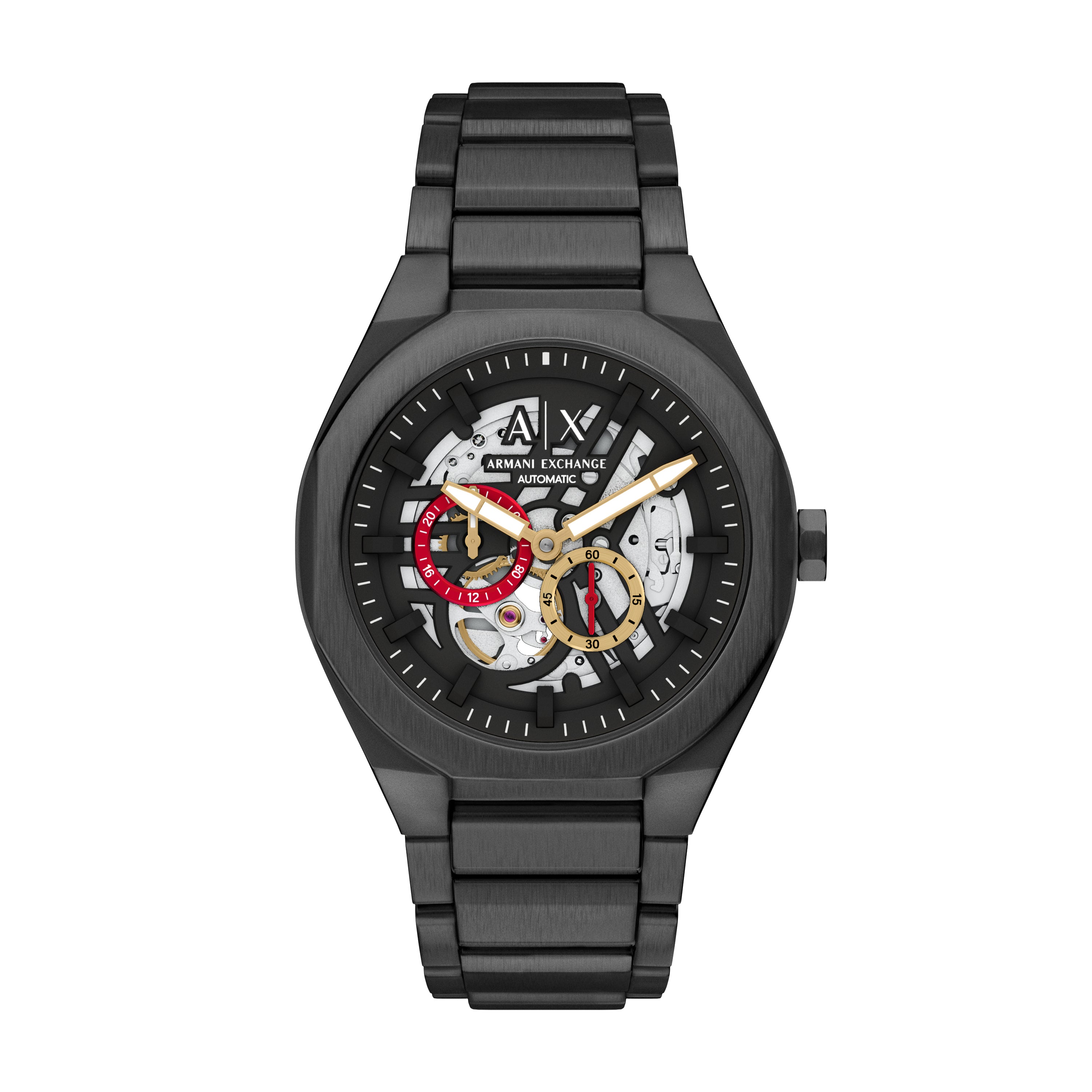 Armani Exchange Sync Automatic Black Stainless Steel Watch AX4196