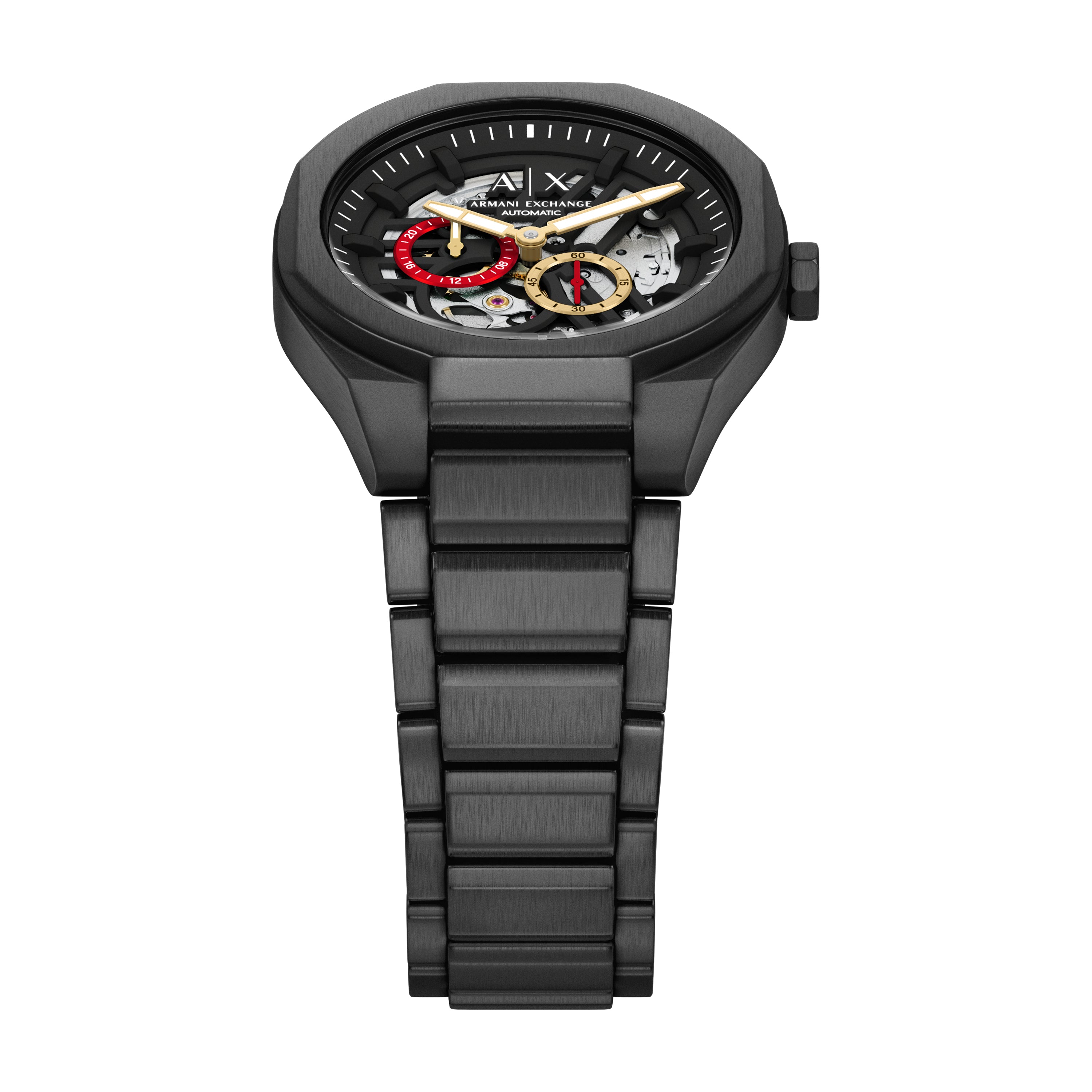 Armani Exchange Sync Automatic Black Stainless Steel Watch AX4196