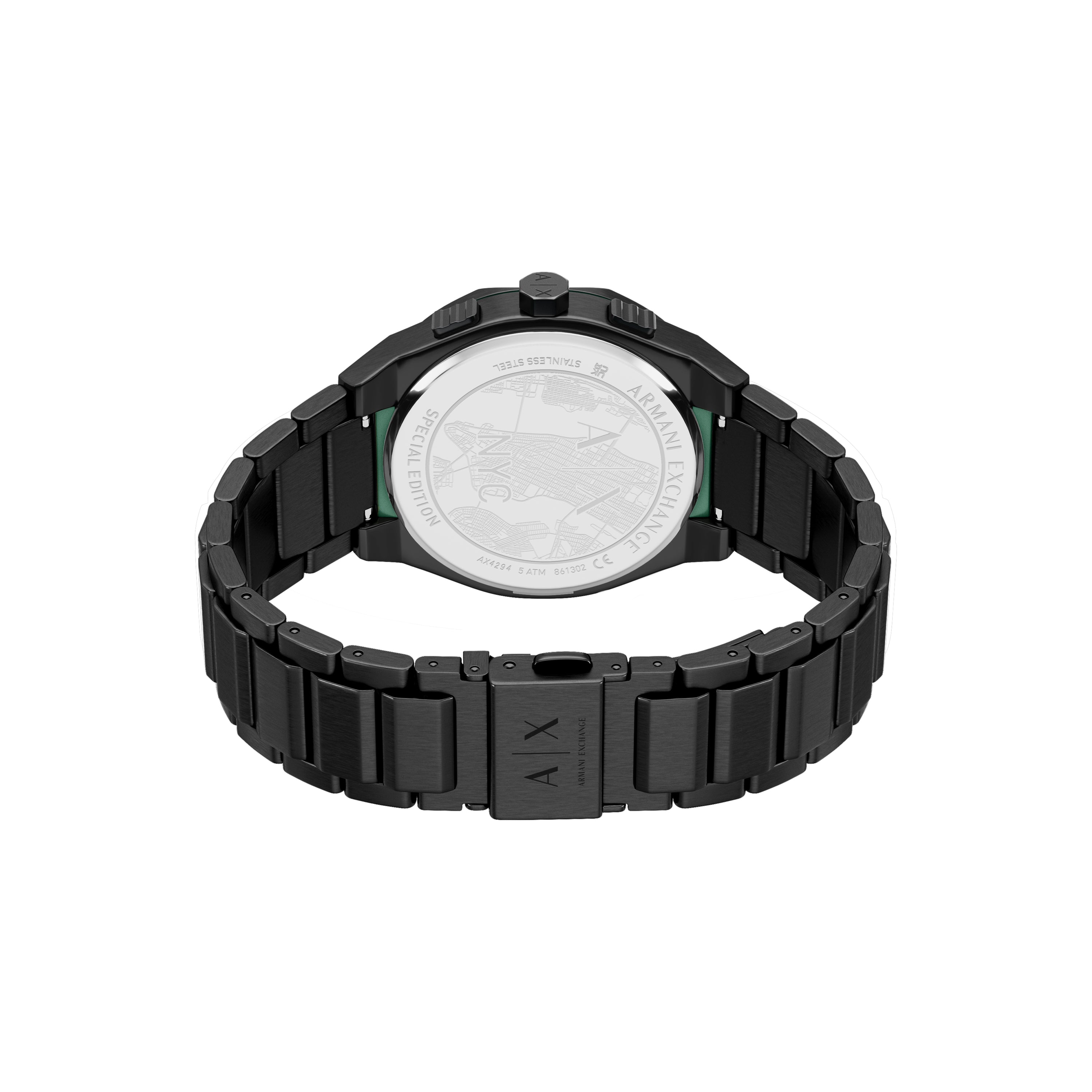 Armani Exchange Sync NYC Chronograph Black Stainless Steel Watch AX4294