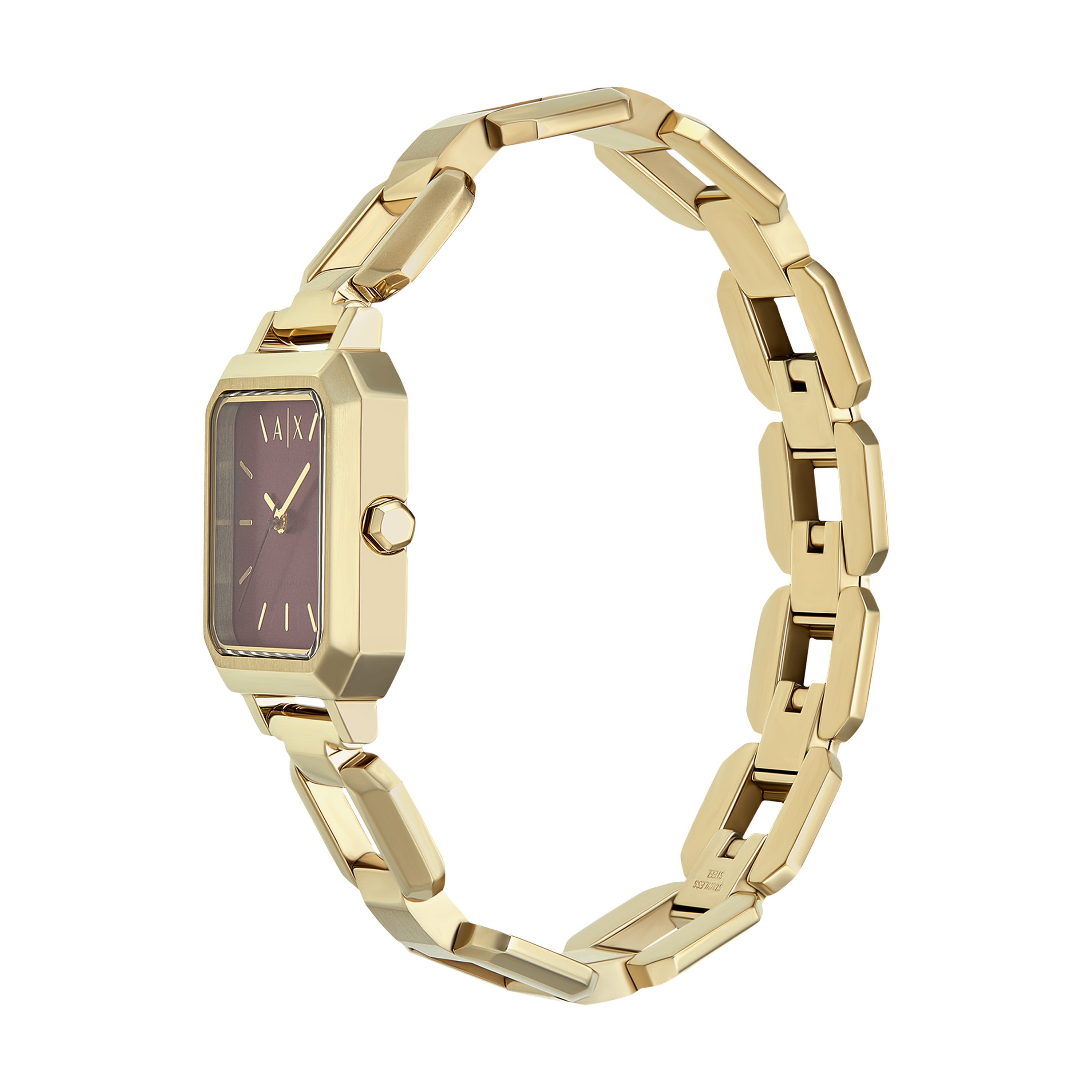 Armani Exchange Red Dial Stainless Steel Watch AX5734