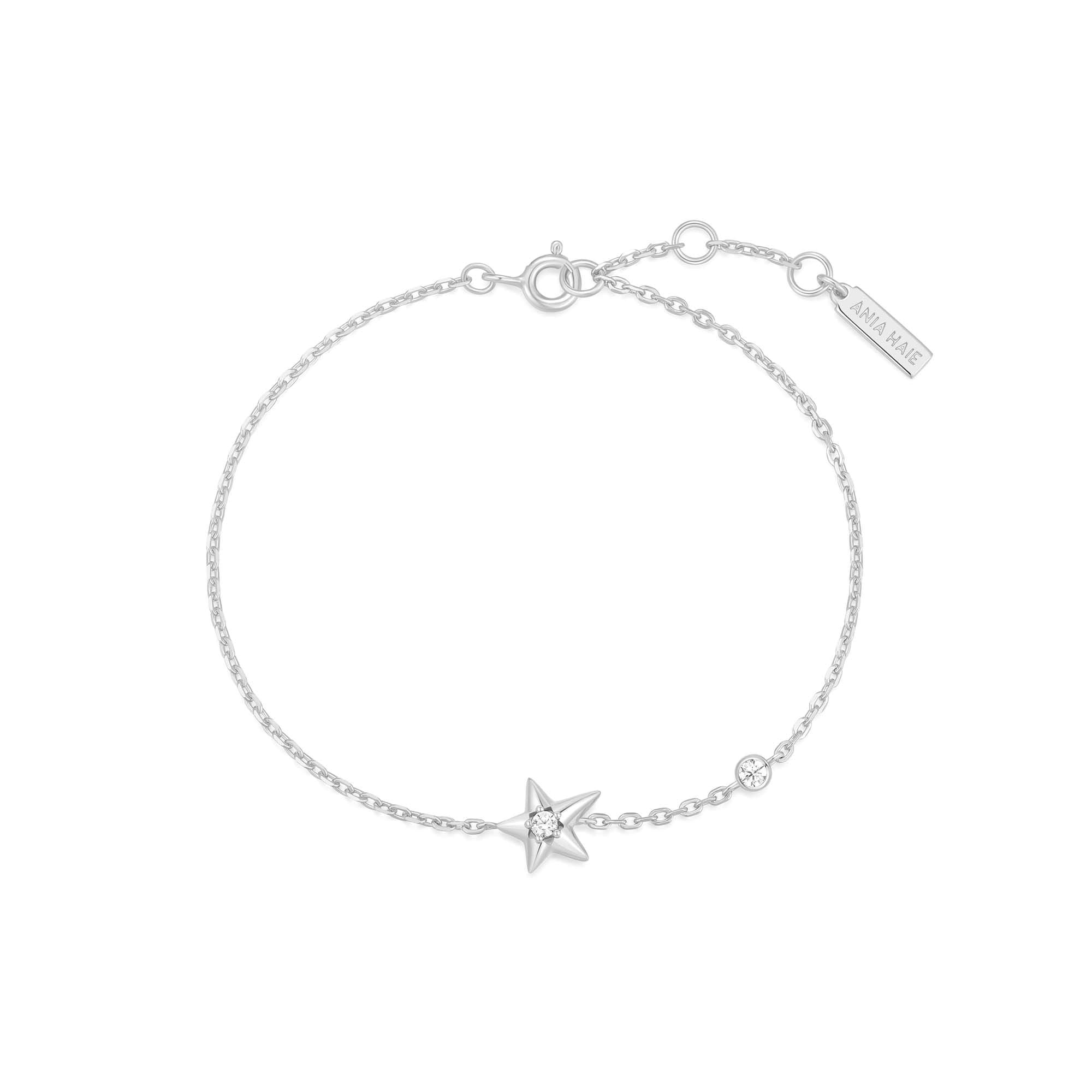 Silver Star Bracelet for Women Elegant Celestial Sparkle Jewelry