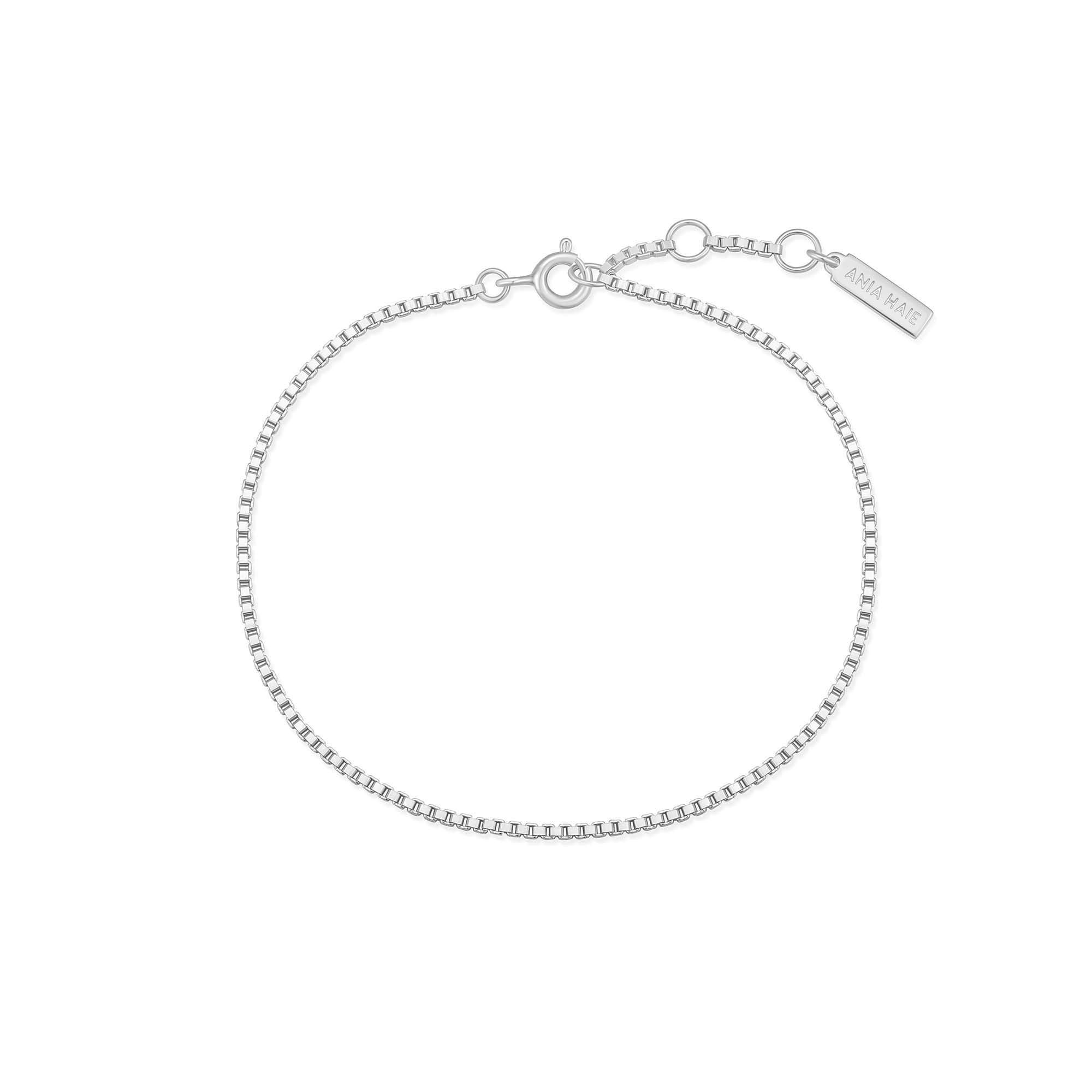 Ania Haie Silver Box Chain Bracelet Modern Luxury For Women