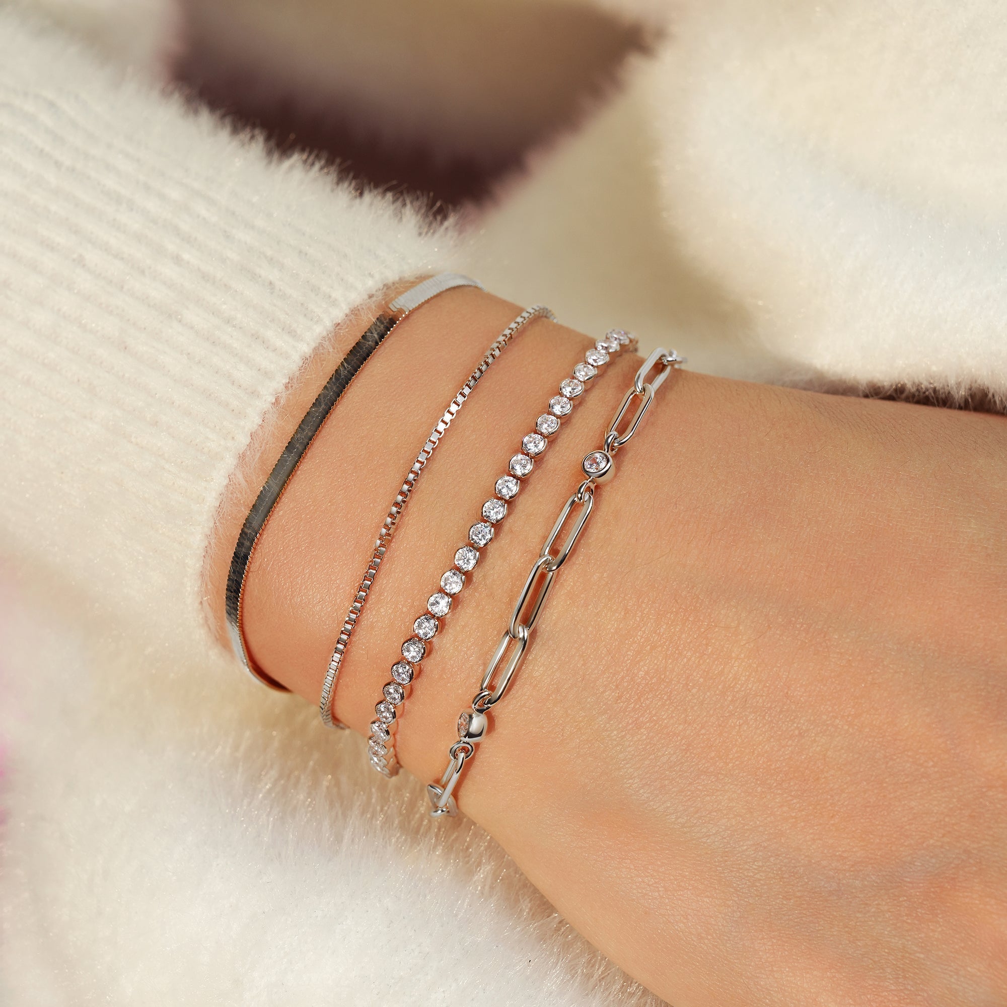 Ania Haie Silver Box Chain Bracelet Modern Luxury For Women