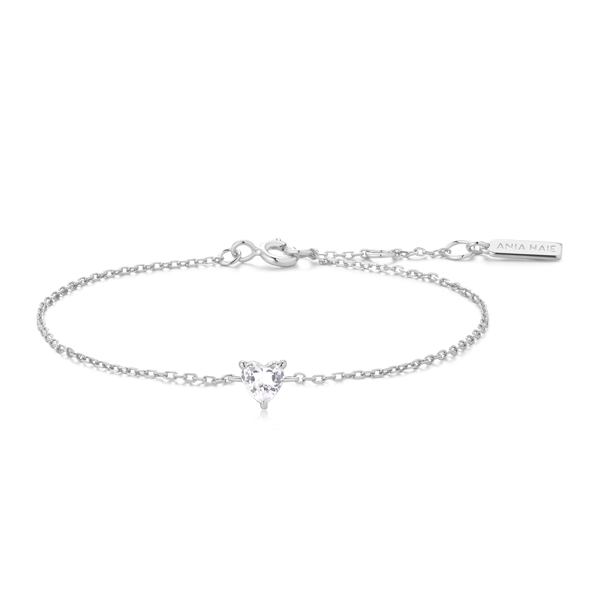 Ania Haie Silver Sparkle Heart Bracelet