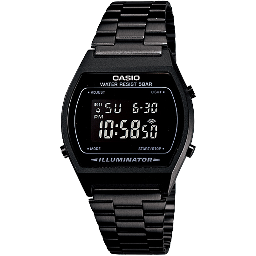 Casio Vintage Black Stainless Steel Watch B640WB-1B