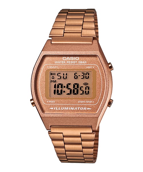 Casio Vintage Rose Gold Stainless Steel Watch B640WC-5A