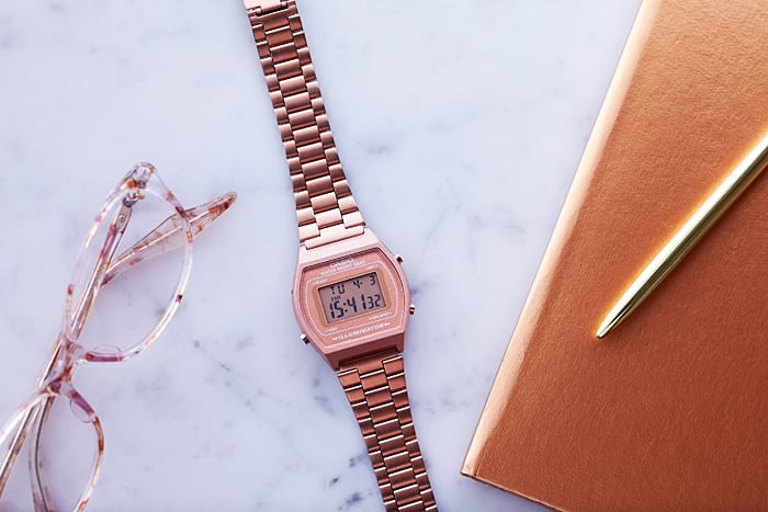 Casio Vintage Rose Gold Stainless Steel Watch B640WC-5A