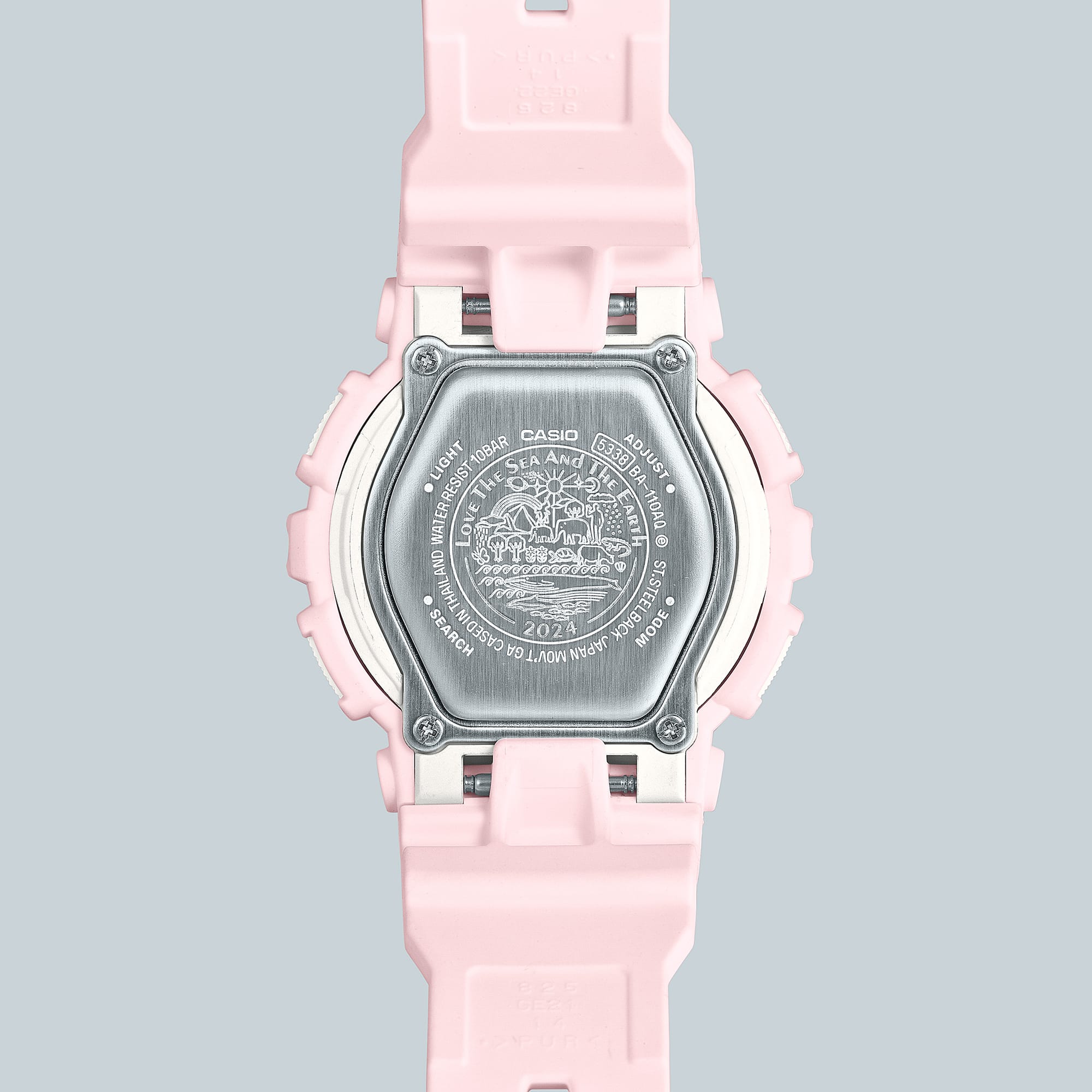 Baby-G Aqua Planet Collaboration 2024 Pink Resin Band Watch BA110AQ-4A