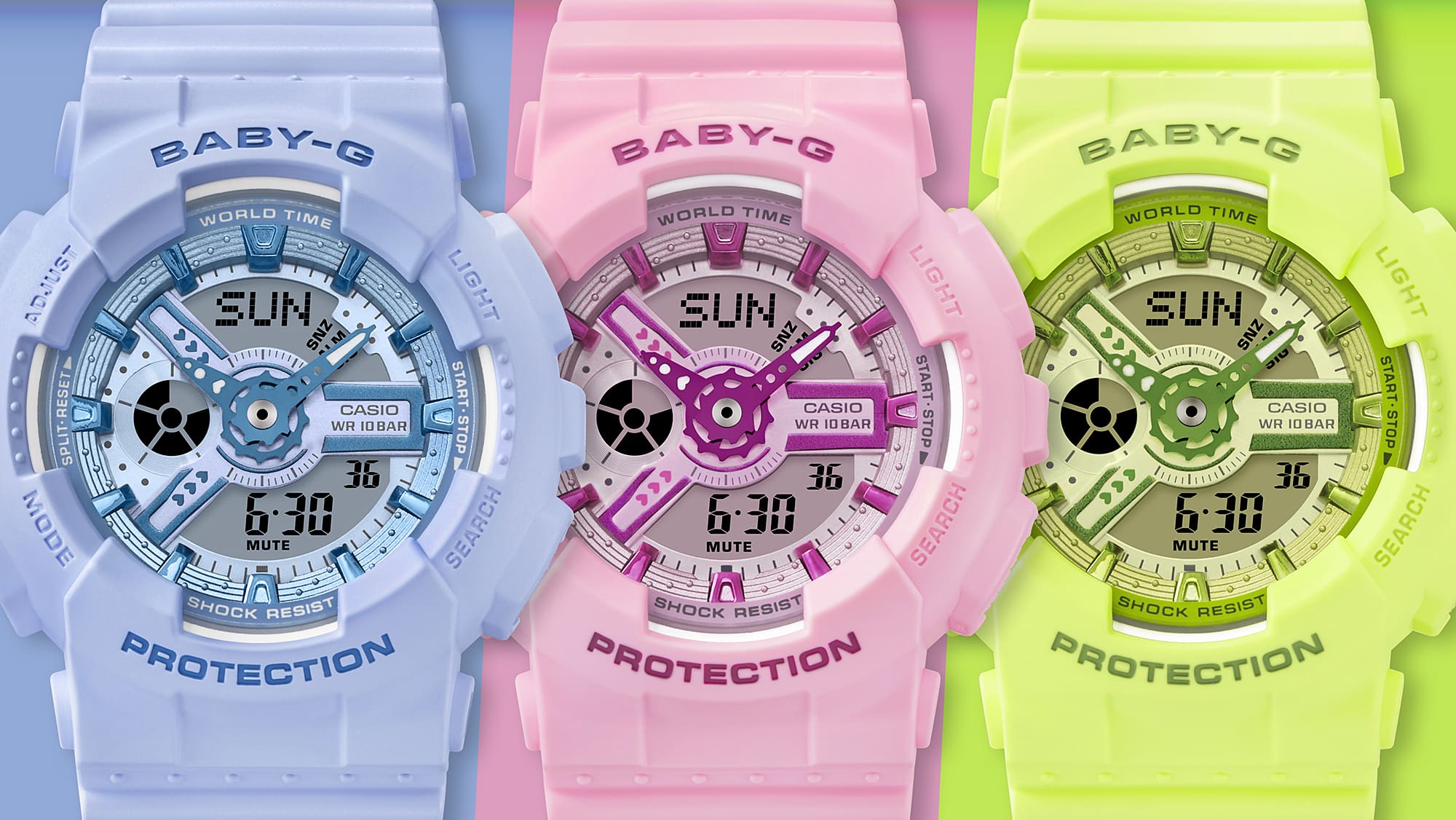 Baby-G Blue Dial Blue Resin Band Watch BA110YK-2A