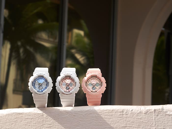 Baby-G Analogue Digital Pink Resin Band Watch BA130-4A
