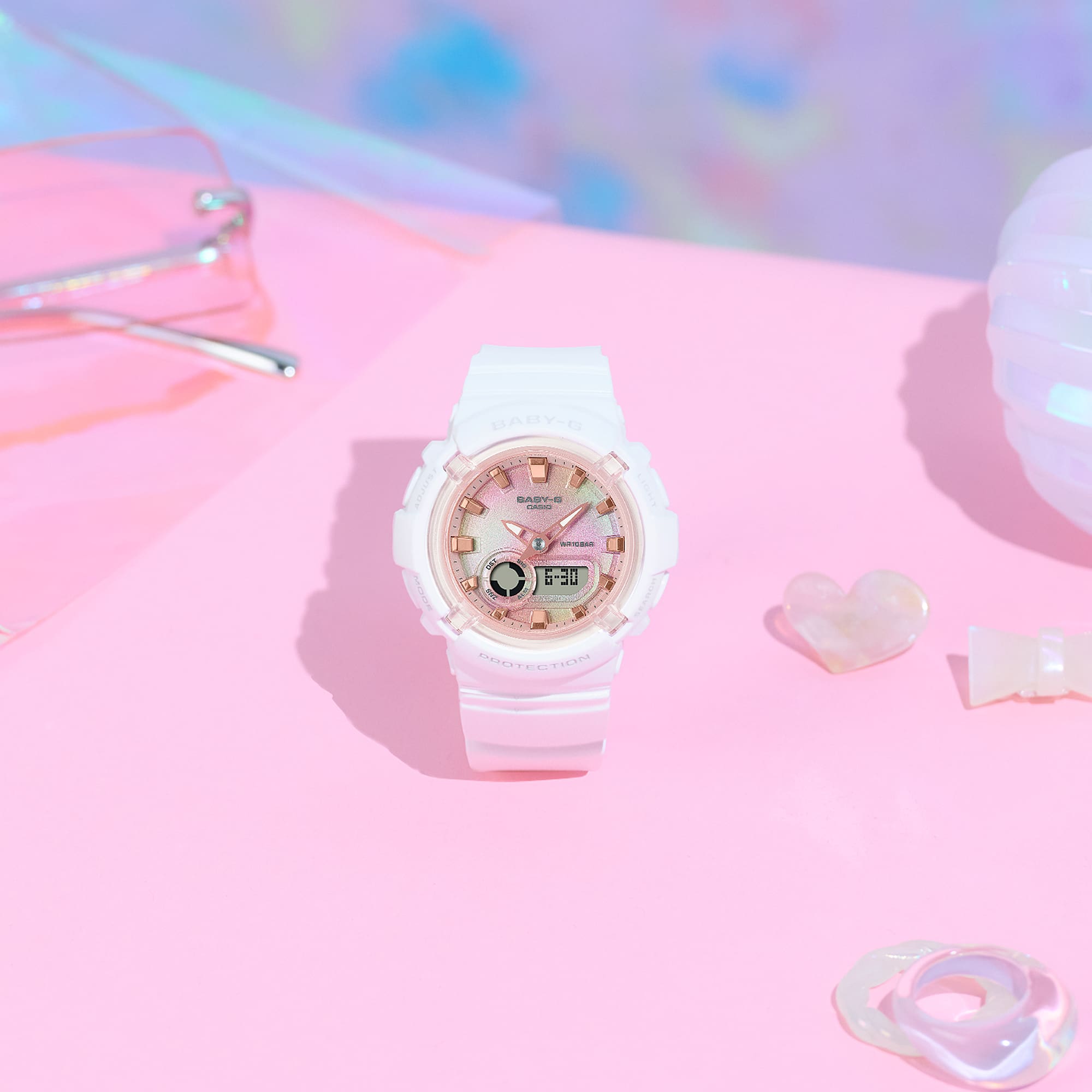 Baby-G Analog Digital White Resin Band Watch BGA280TD-7A