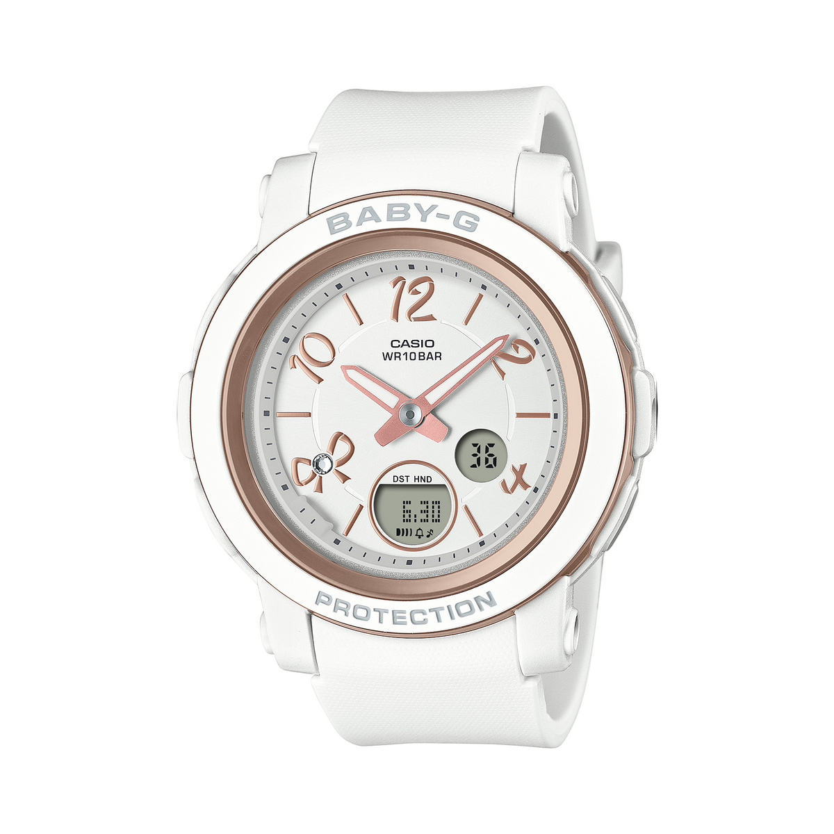 Baby-G Analog Digital White Resin Band Watch BGA290RA-7A