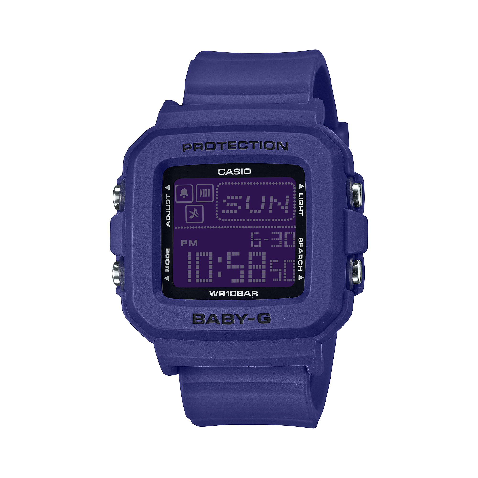 Baby-G Digital Holder Set Violet Resin Band Watch BGD10K-2D