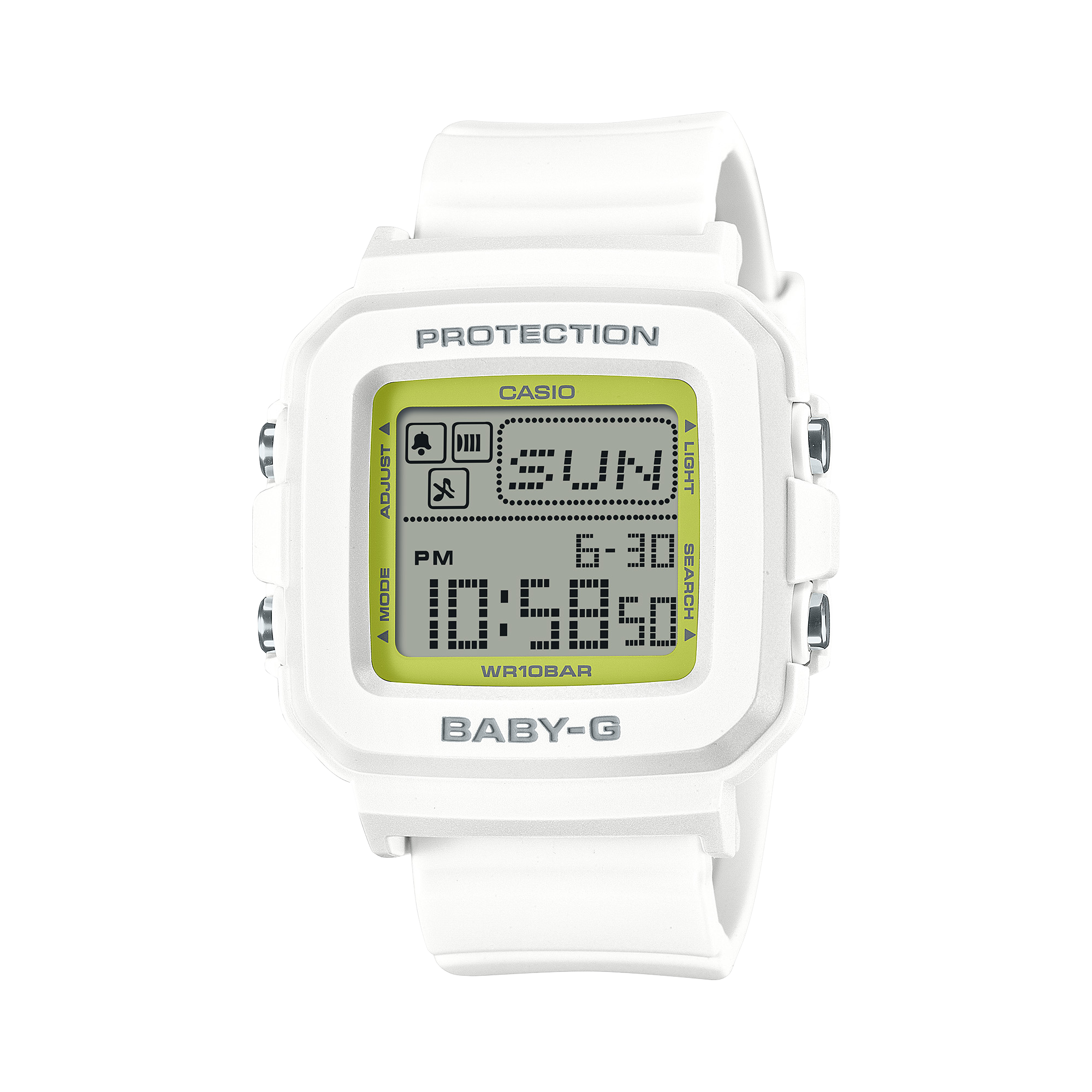 Baby-G Digital Holder Set White Resin Band Watch BGD10K-7D