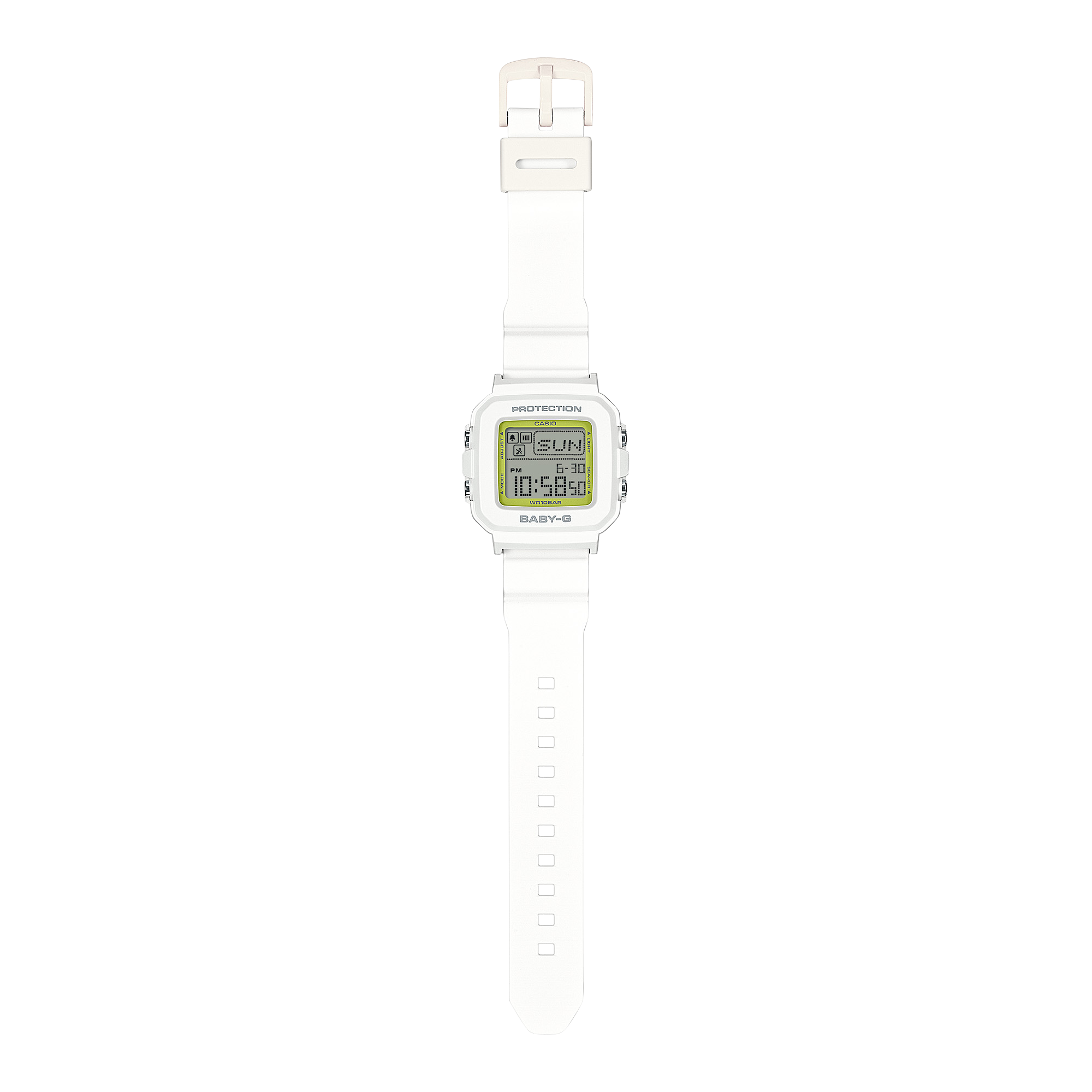 Baby-G Digital Holder Set White Resin Band Watch BGD10K-7D