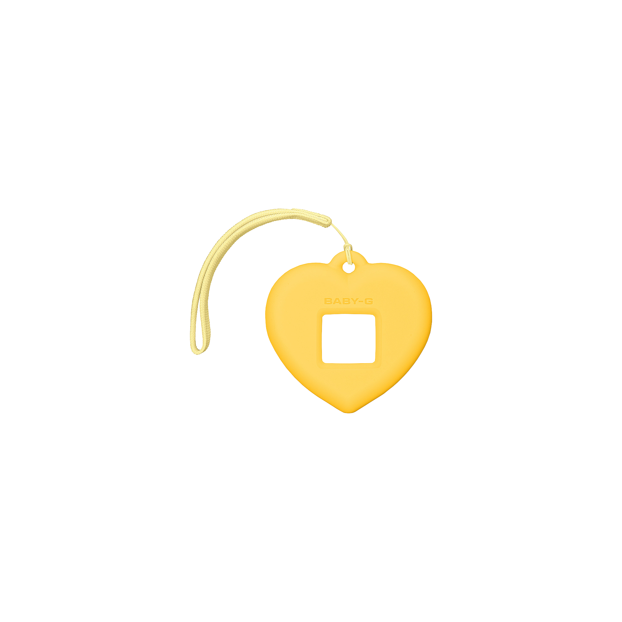 Baby-G Digital Heart Pop Dial Yellow Resin Band Watch BGD10KH-9D