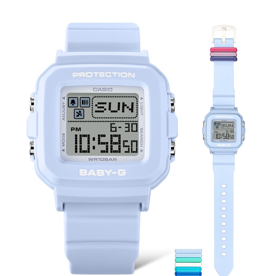 Baby-G Grey Dial Blue Resin Band Watch BGD10L-2D