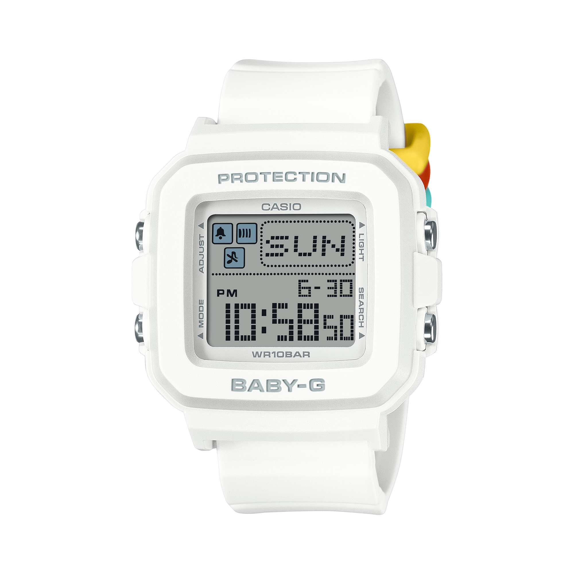 Baby-G Grey Dial White Resin Band Watch BGD10L-7D