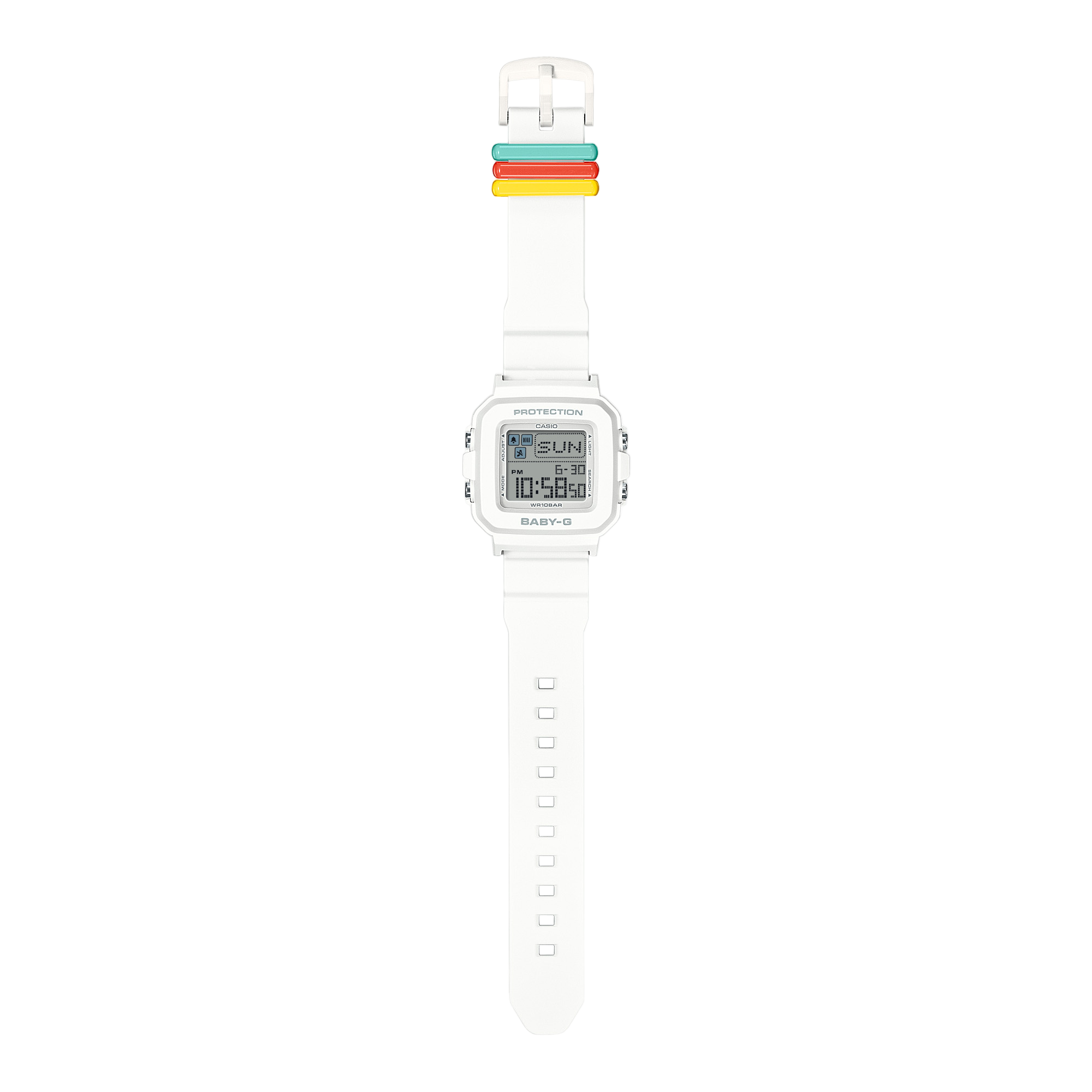 Baby-G Grey Dial White Resin Band Watch BGD10L-7D