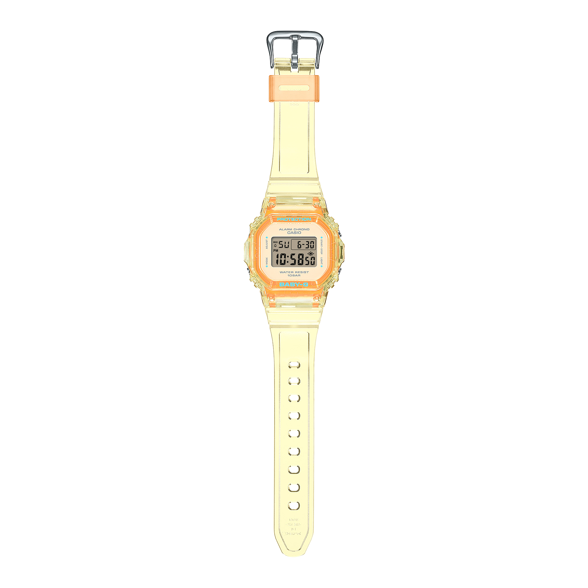 Baby-G Yellow Dial Transparent Resin Band Watch BGD565SJ-9D