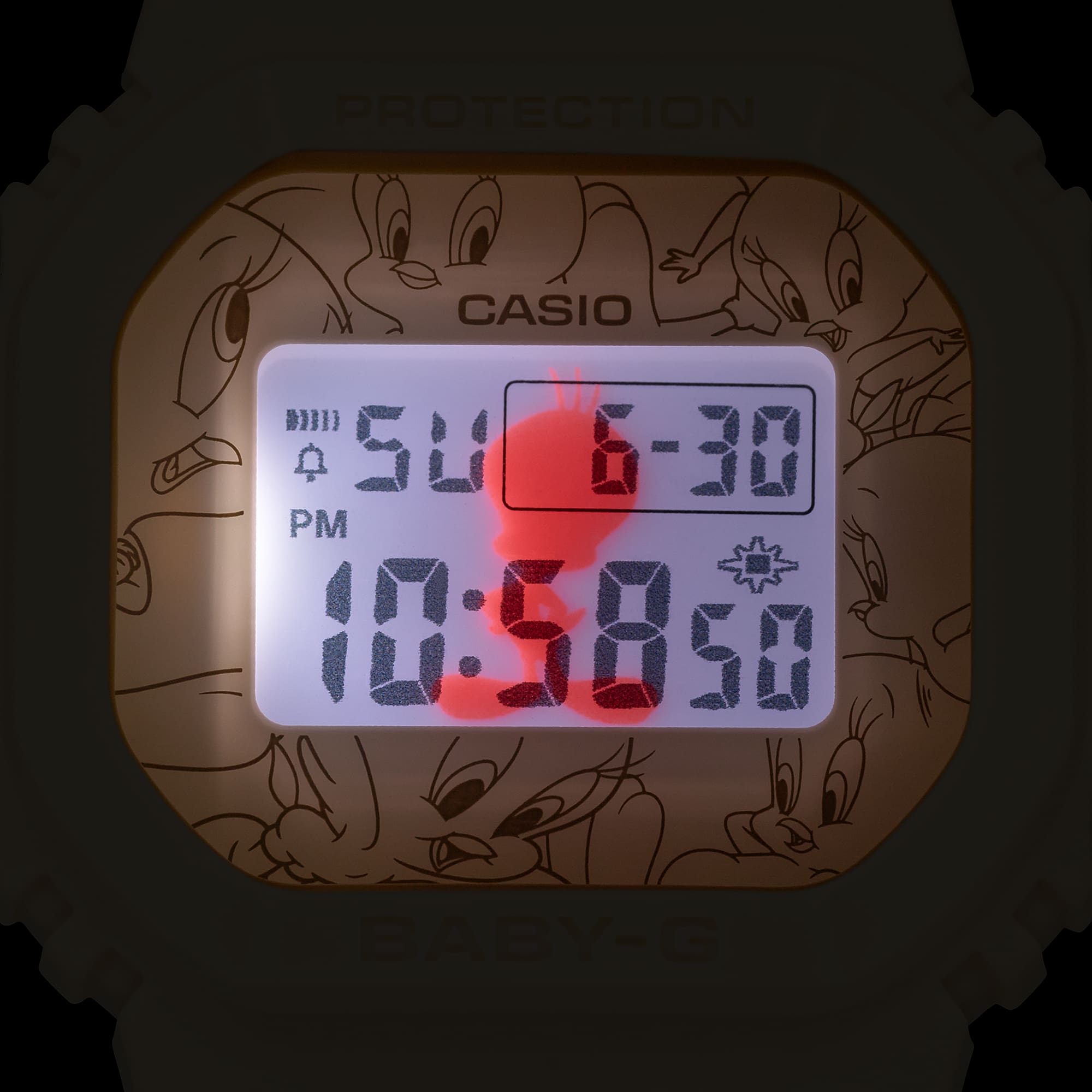 Baby-G Tweety Collaboration White Dial Resin Band Watch BGD565TW-5D