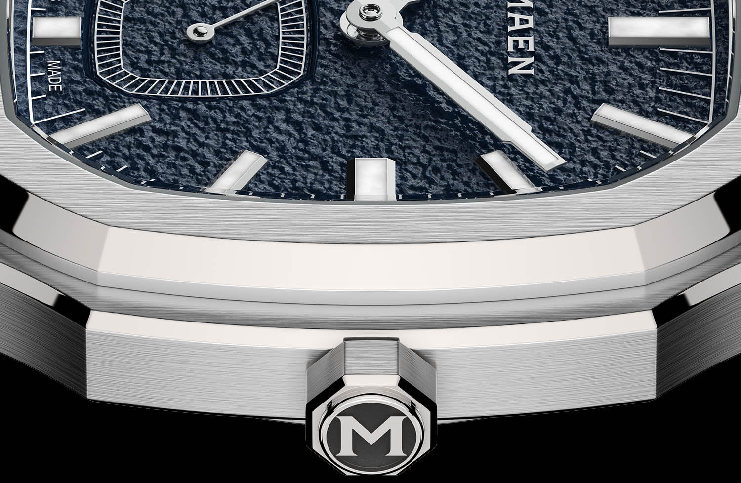 MAEN Manhattan 37 Ultra Thin Midnight Blue Manual Wind Movement Watch M2.2.1