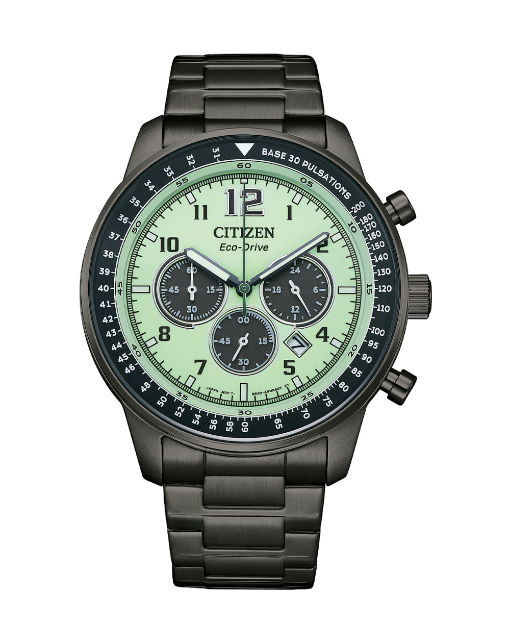 Citizen Eco-Drive Stainless Steel Green Dial Watch CA4507- 84X