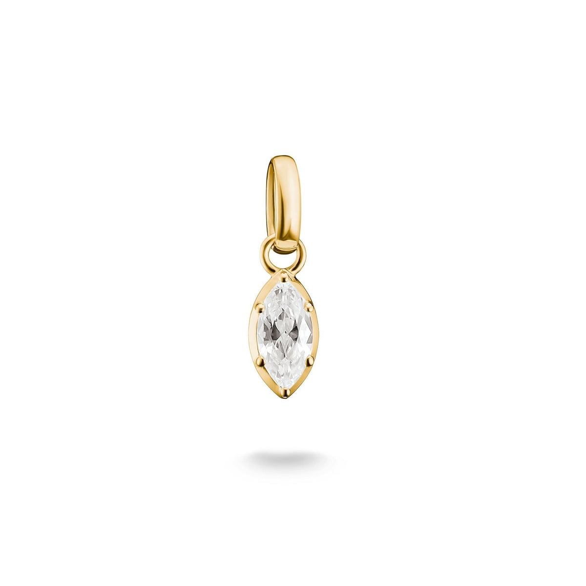 Thomas Sabo Gold-Plated April Birthstone Charm CCC1332MY CCC1332MY front packshot
