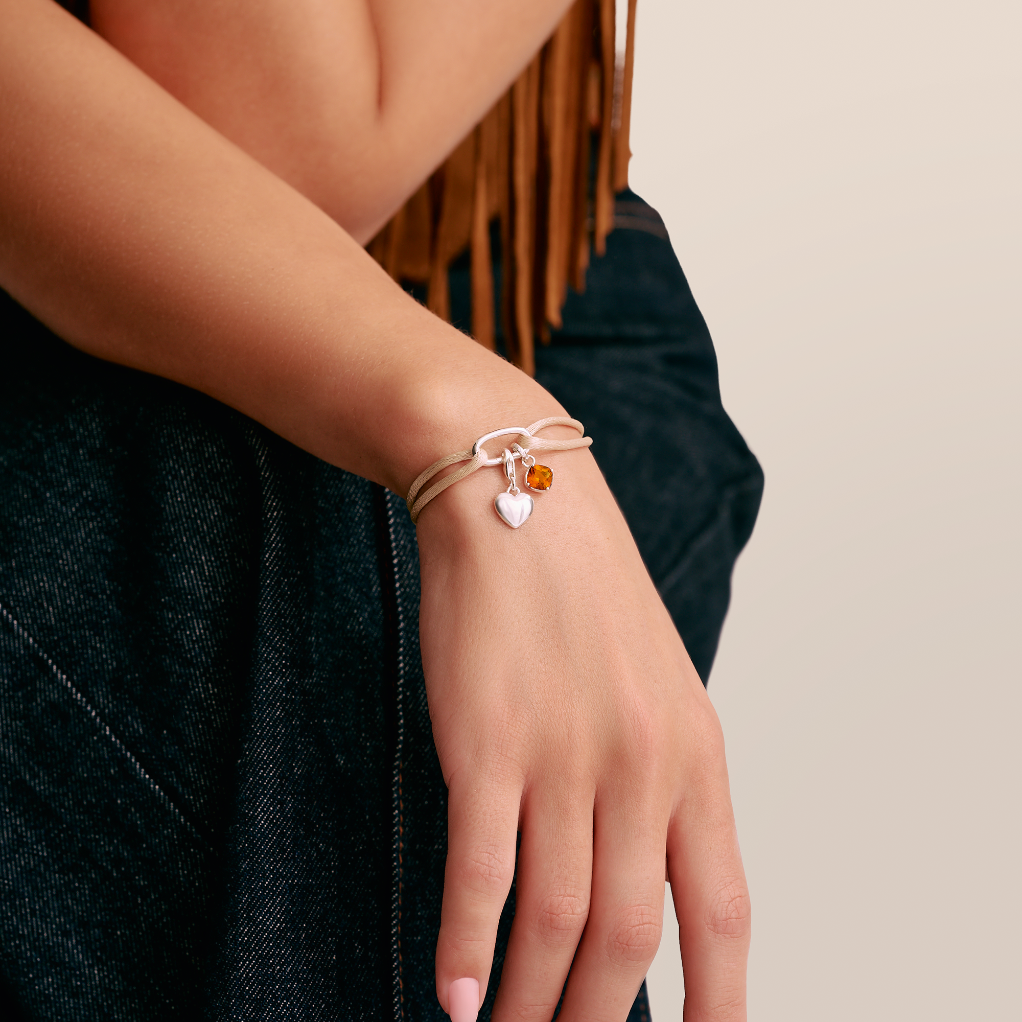 THOMAS SABO Connect Textile Bracelet Beige